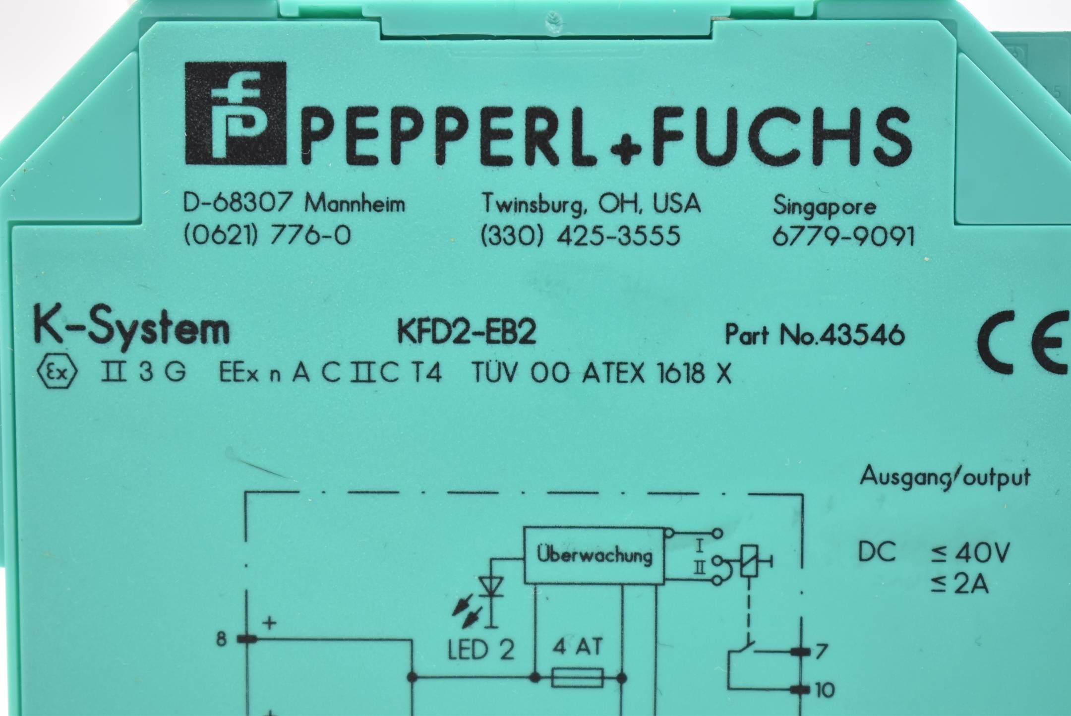 Pepperl+Fuchs K-System Trennverstärker KFD2-EB2 ( 43546 )