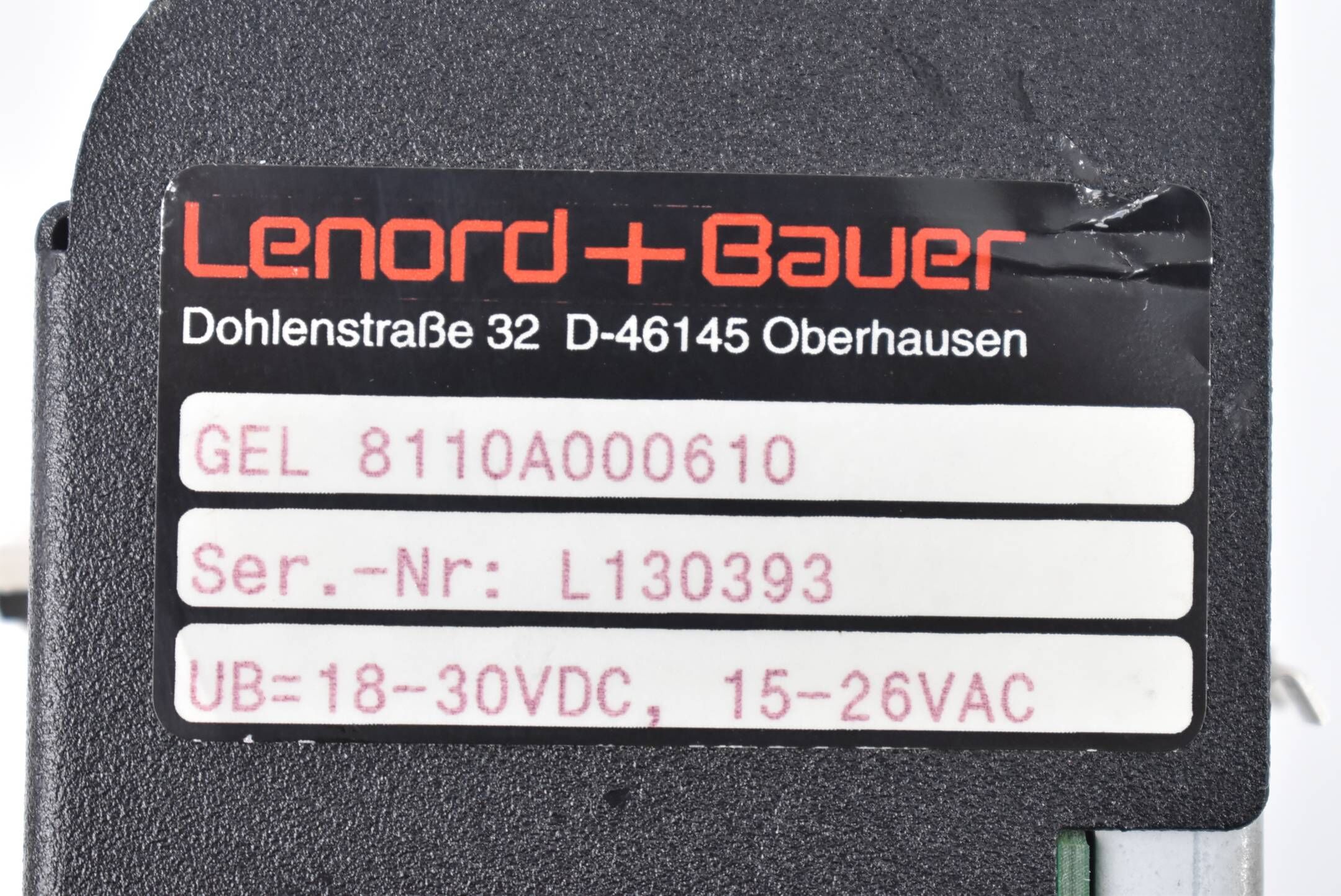 Lenord+Bauer ECO Controller GEL 8110A000610 ( 18-30VDC 15-26VAC )
