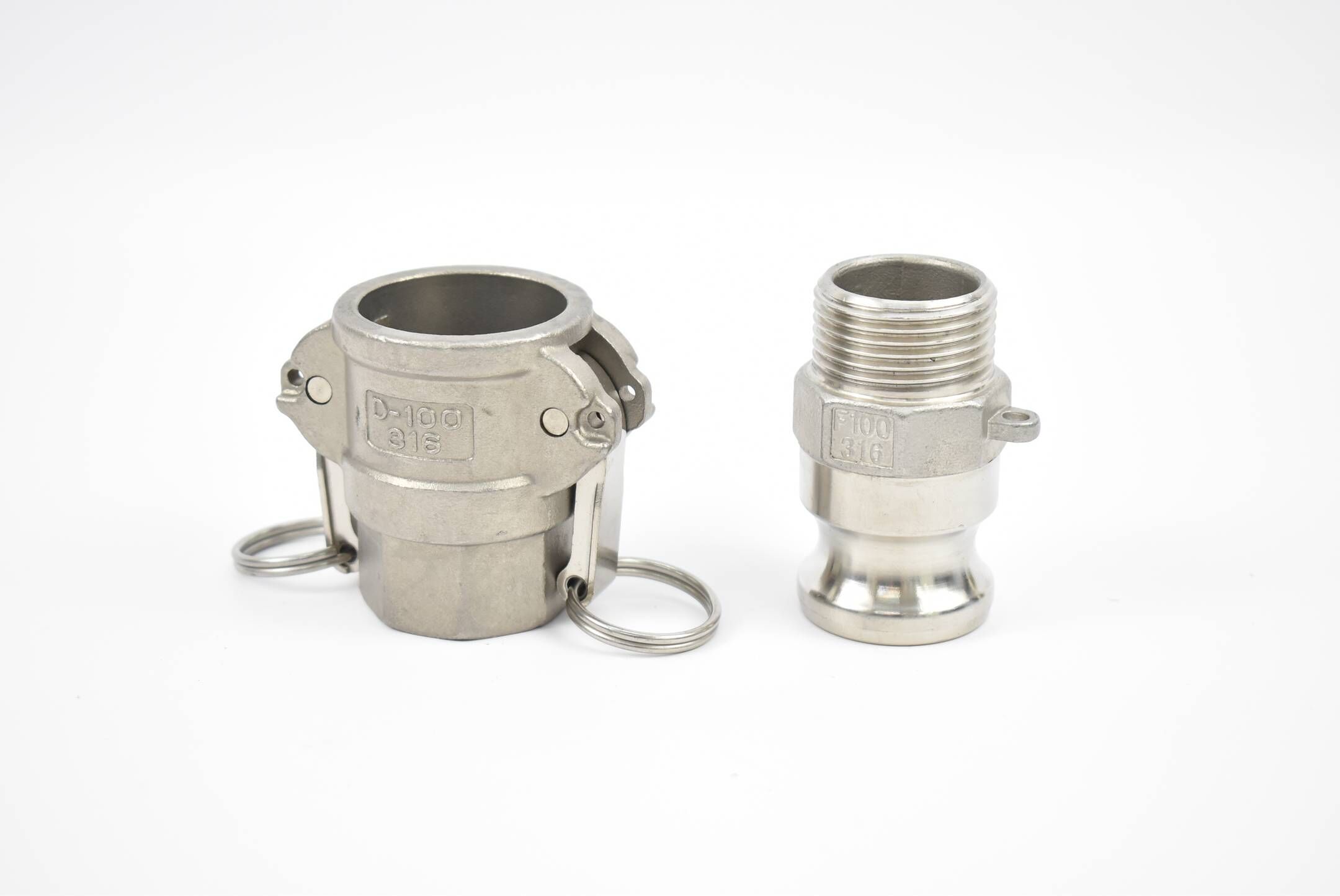 Camlok Vaterteil mit Außengewinde F100-316 + Kupplung Mutterteil D-100 316