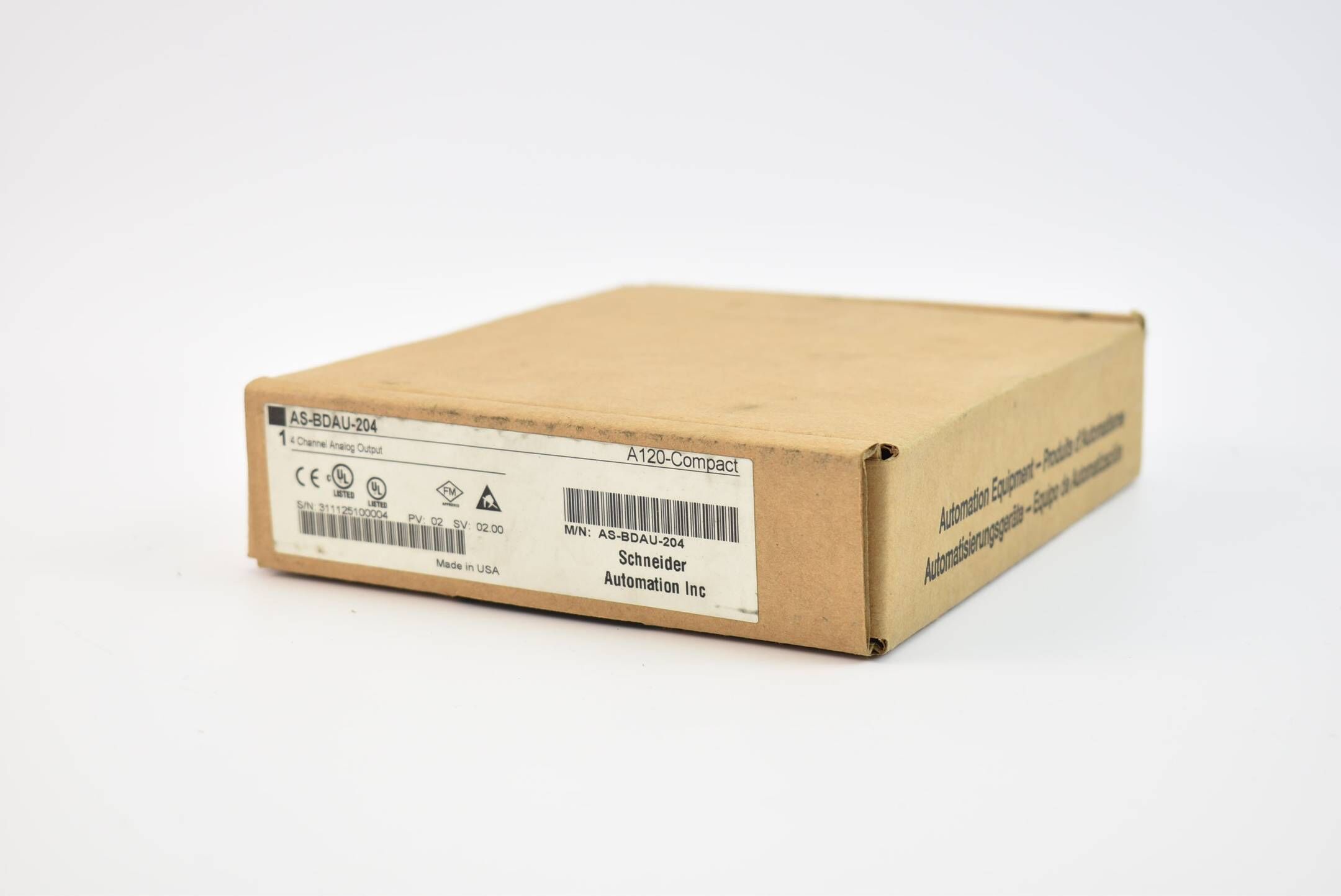 Schneider electric A120-compact 4-Kanal Analogausgang AS-BDAU-204