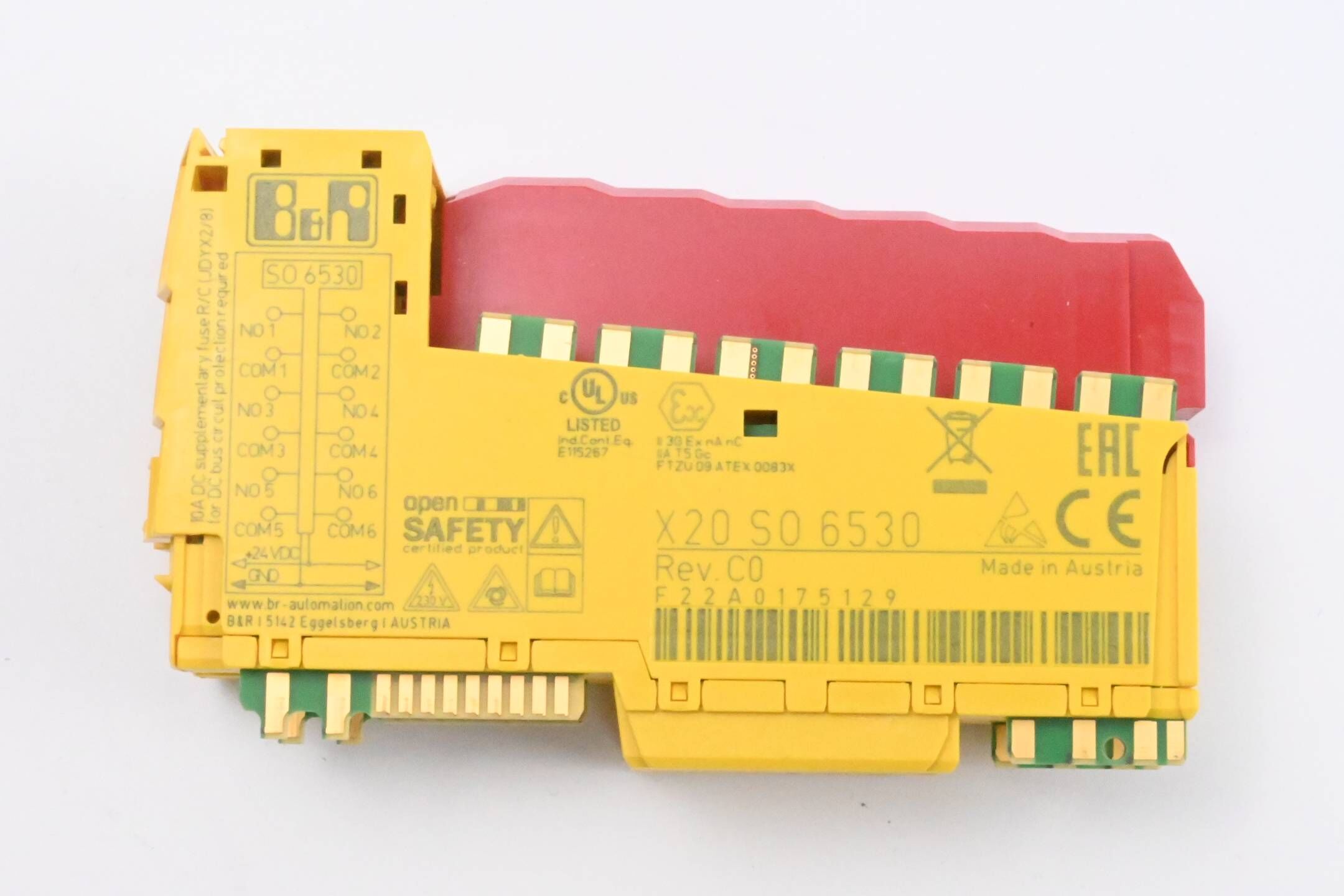 B&R Modul 6 sichere Relaisausgänge X20SO6530 ( X20 SO 6530 ) Rev C0