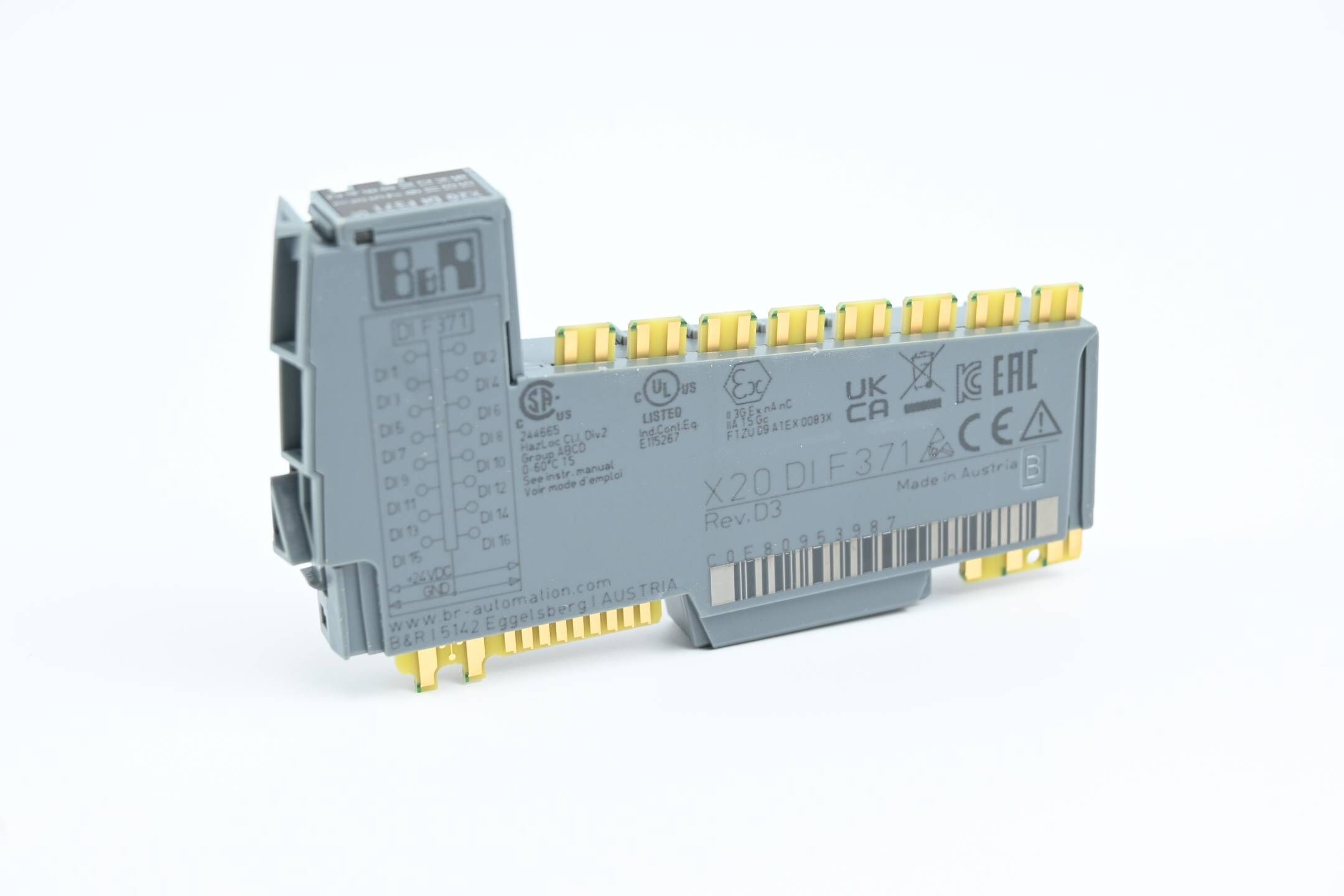 B&R Automation digitales Eingangsmodul 24VDC X20 DI F371 ( X20DIF371 ) Rev. D3