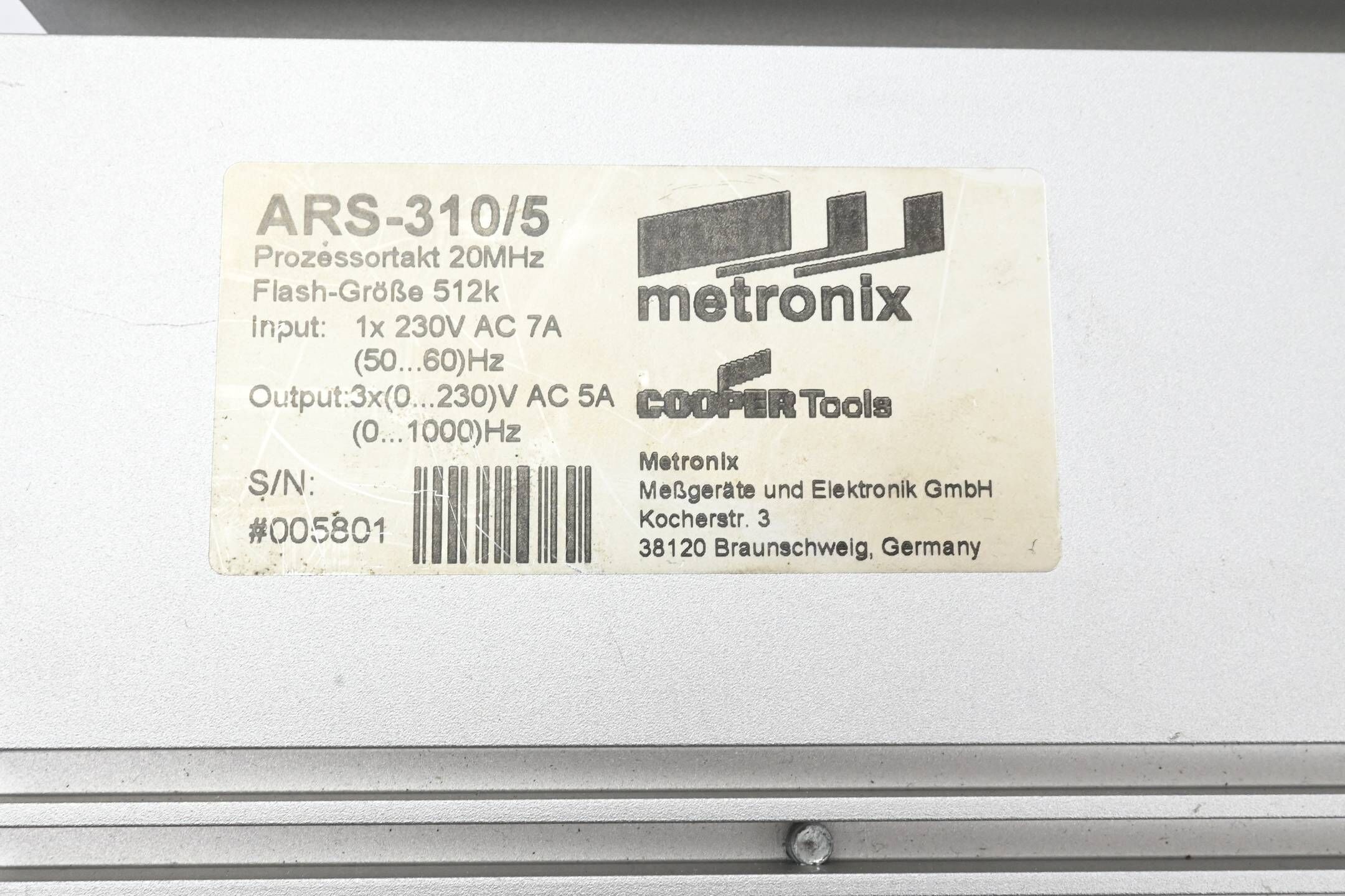 Metronix Servodrive Winkelgeber ARS-310/5 ( Software ARS_R.08E1.3 ) RDC16