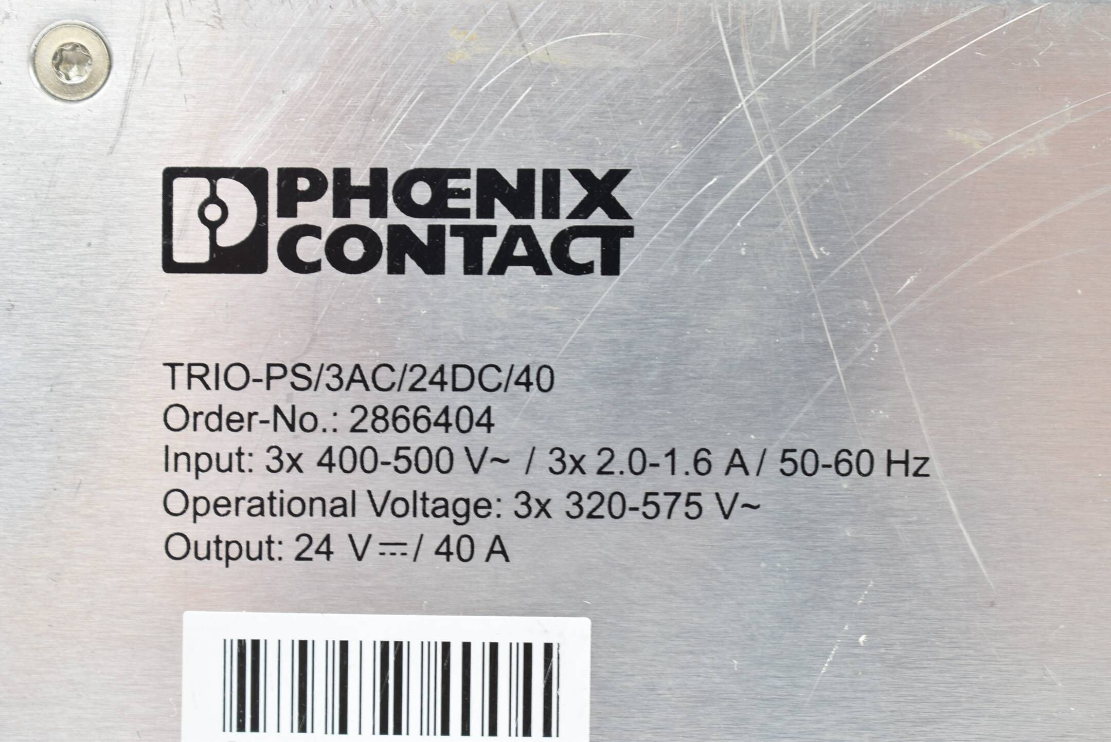 Phoenix Contact Netzgerät TRIO-PS/3AC/24DC/40 ( 2866404 )