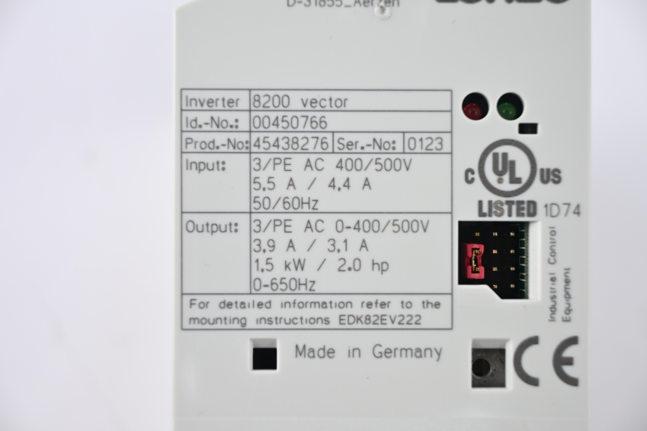 GENERALÜBERHOLT Lenze 8200 vector Frequenzumrichter E82EV152_4B ( 00450766 )