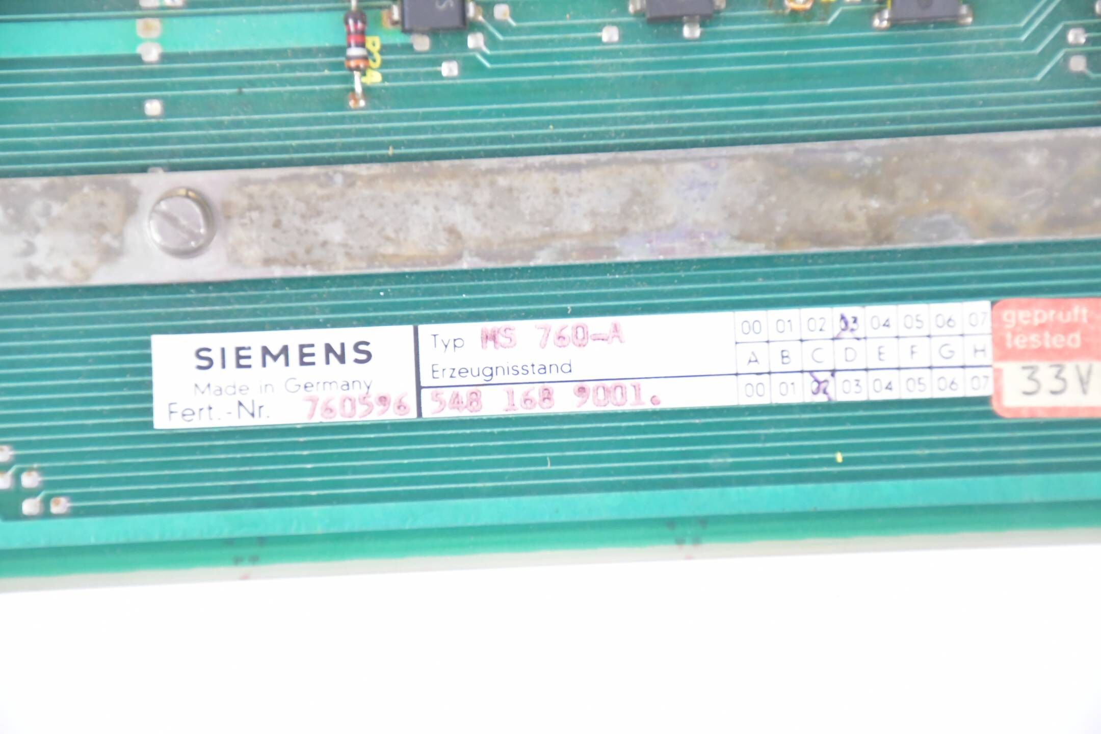 Siemens Platine MS 760-A 548 168 9001 