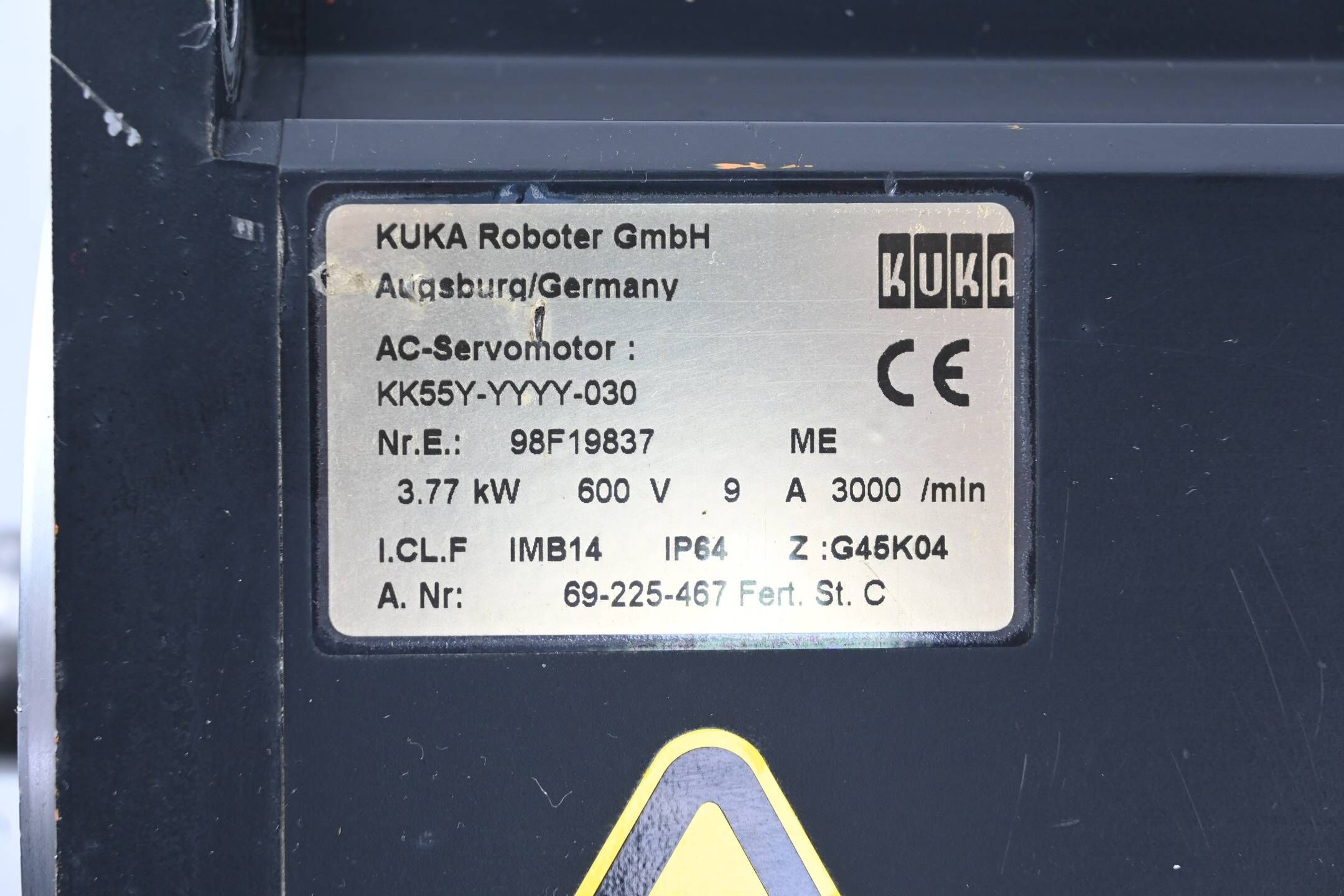 Kuka AC-Servomotor KK55Y-YYYY-030 ( 69-225-467 )