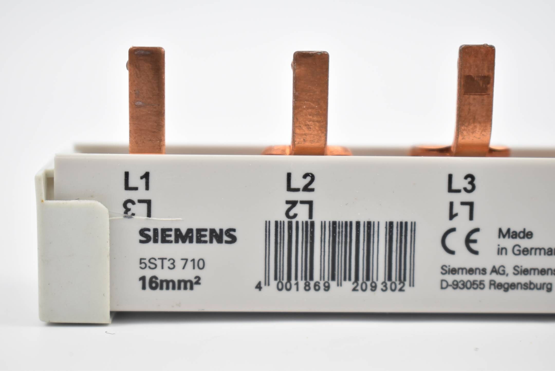 Siemens Stiftsammelschiene berührungssicher 5ST3710 ( 5ST3 710 ) 37,6cm ( 16mm² )