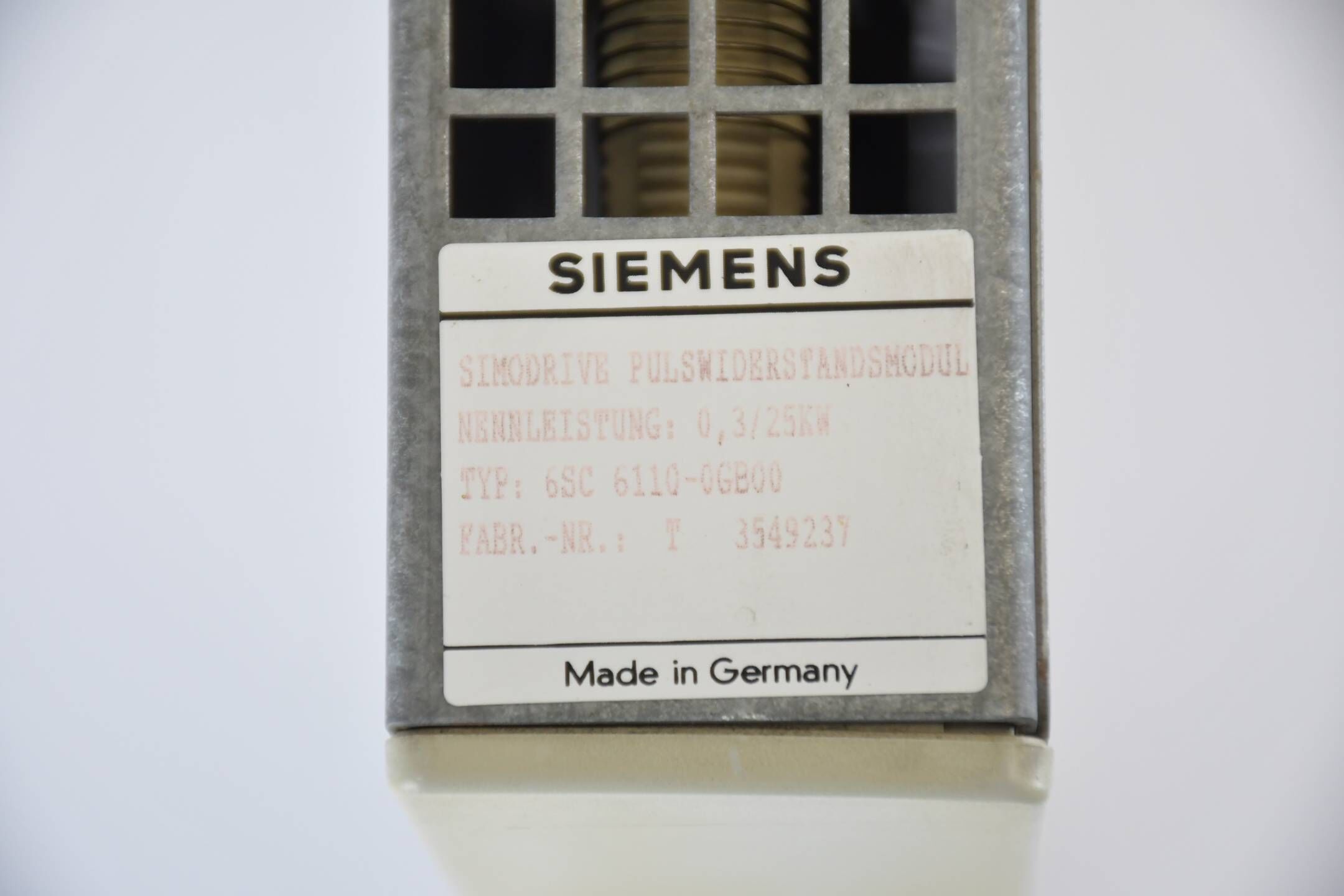 Siemens simodrive 611 Pulswiderstandsmodul 6SC 6110-0GB00 ( 6SC6110-0GB00 )