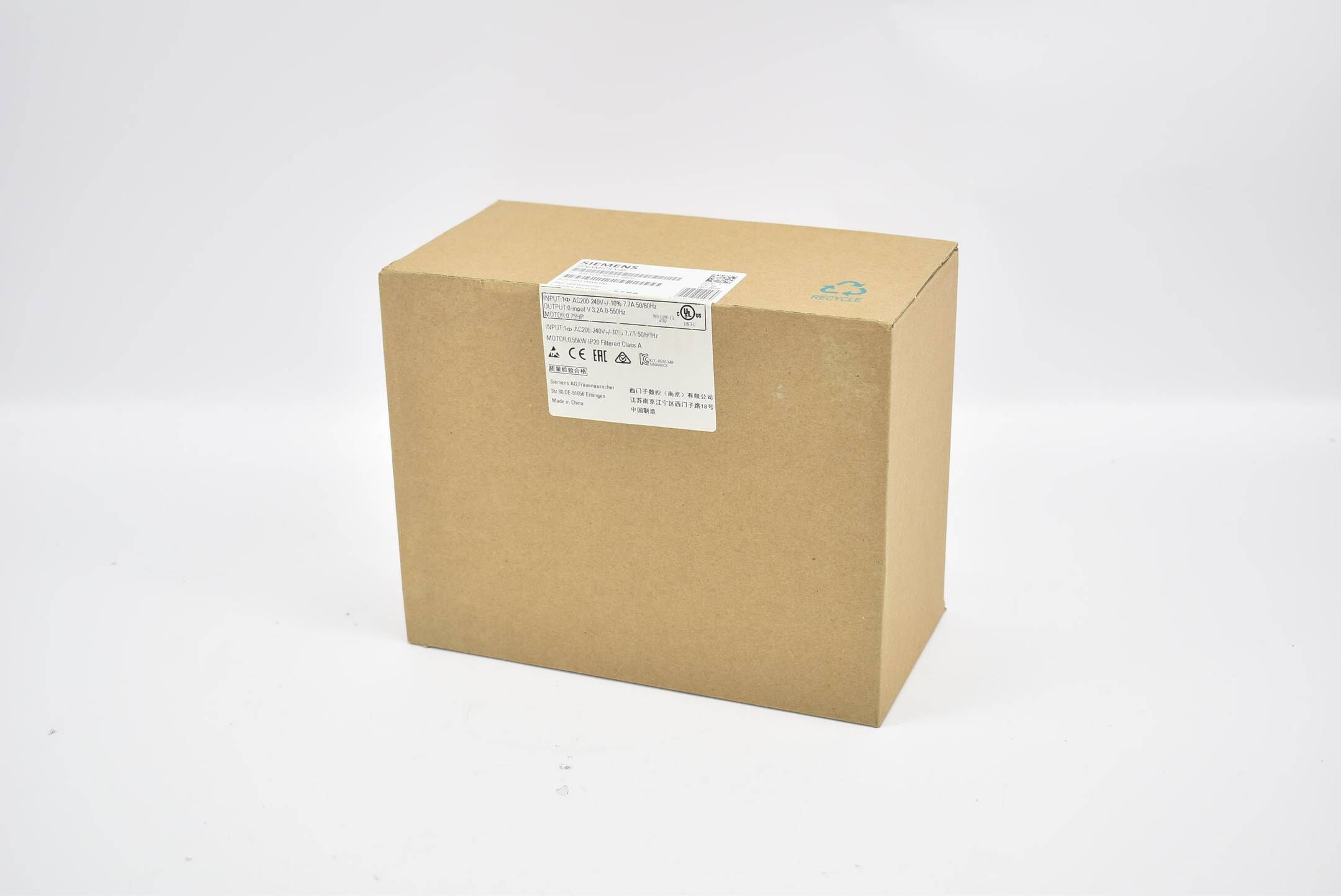 Siemens sinamics V20 200-240 V 6SL3 210-5BB15-5AV0 ( 6SL3210-5BB15-5AV0 ) E10