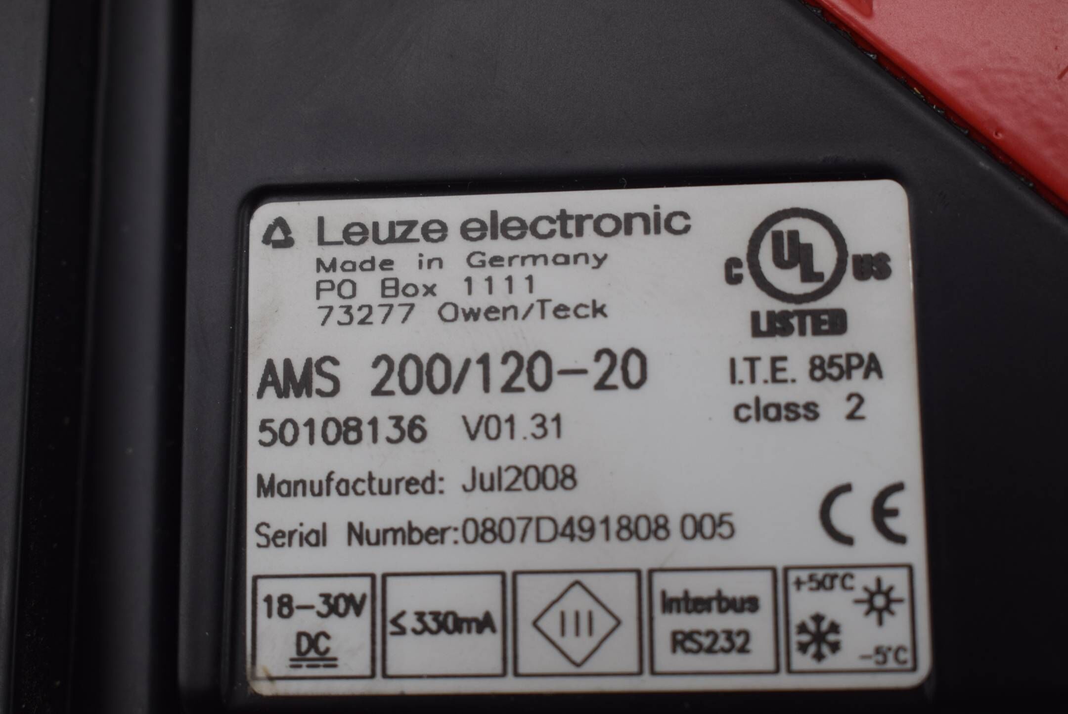 Leuze Electronic AMS 200/120-20 V01.31