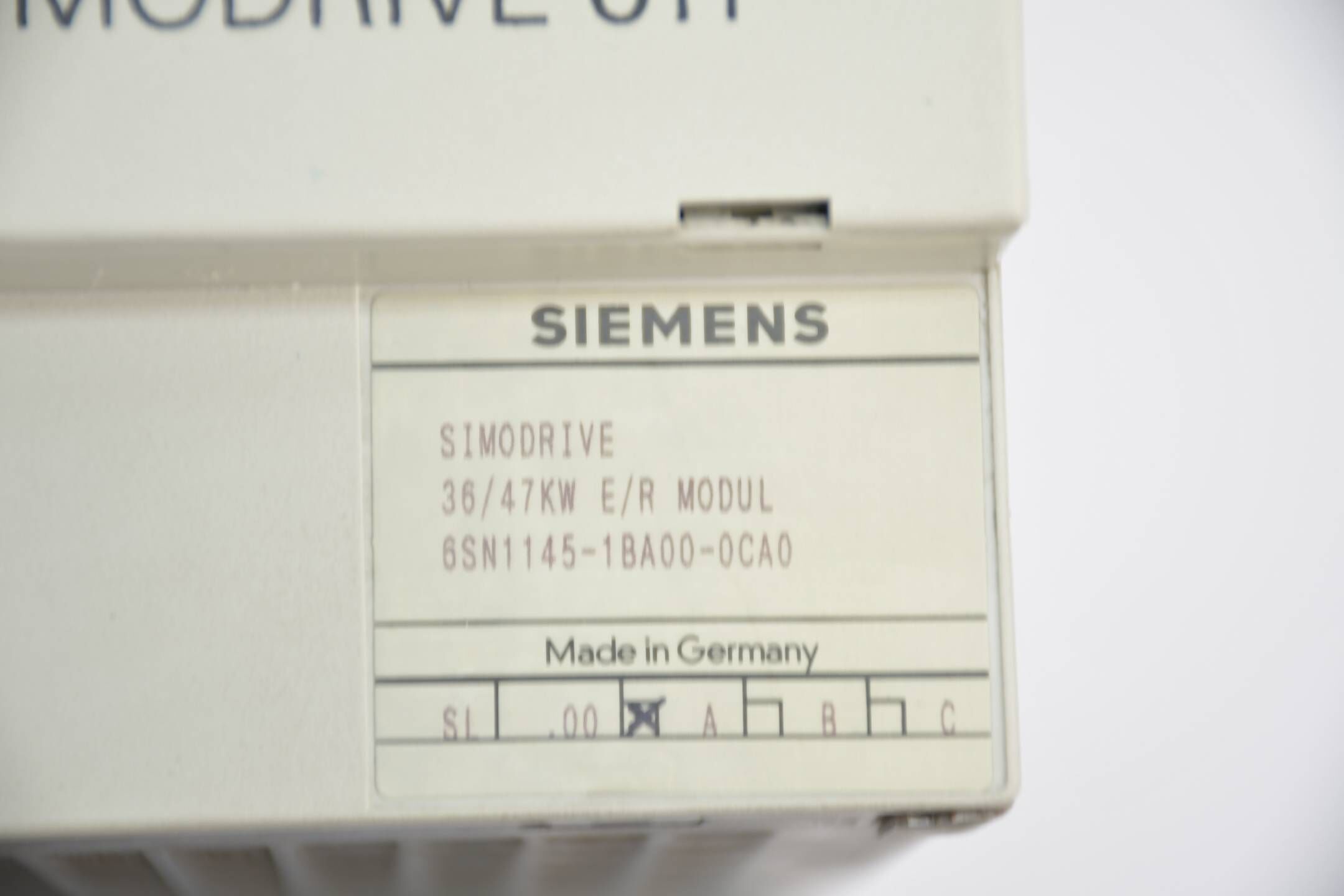 Siemens simodrive 611-A/D Modul 6SN1145-1BA00-0CA0 ( 6SN1 145-1BA00-0CA0 ) Ver A