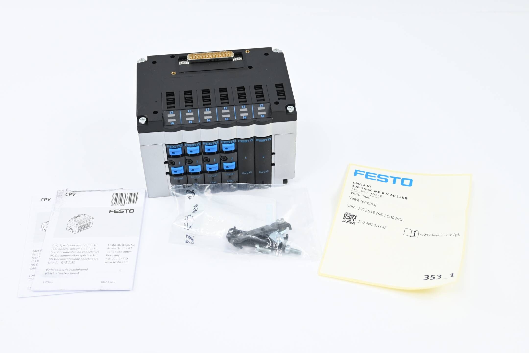 Festo Ventilinsel CPV14-VI 10P-14-6C-MP-R-V-4JLL+HB ( 18210 ) Serie: L802