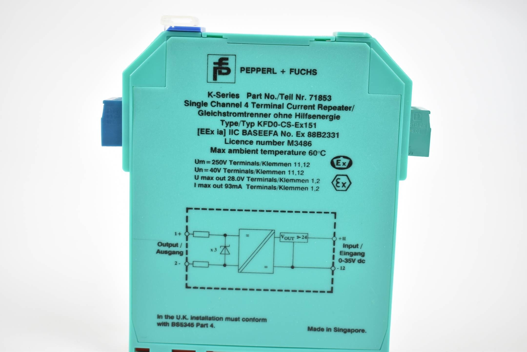 Pepperl & Fuchs KFD0-CS-EX151 Repeater 28V 93mA ( 71853  )