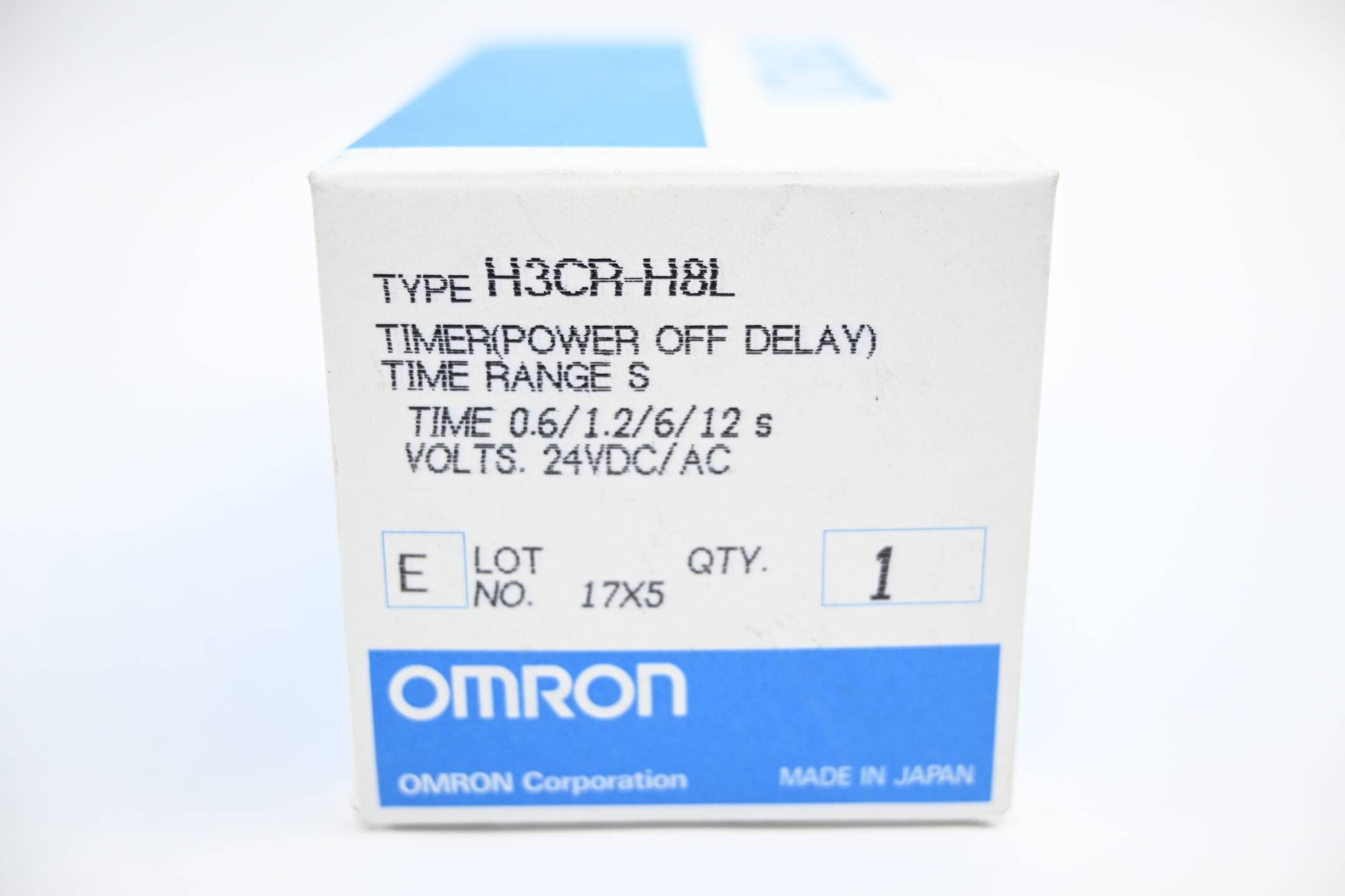 Omron Timer Time Range S 0.6/1.2/6/12s 24 VDC/AC ( H3CR-H8L )