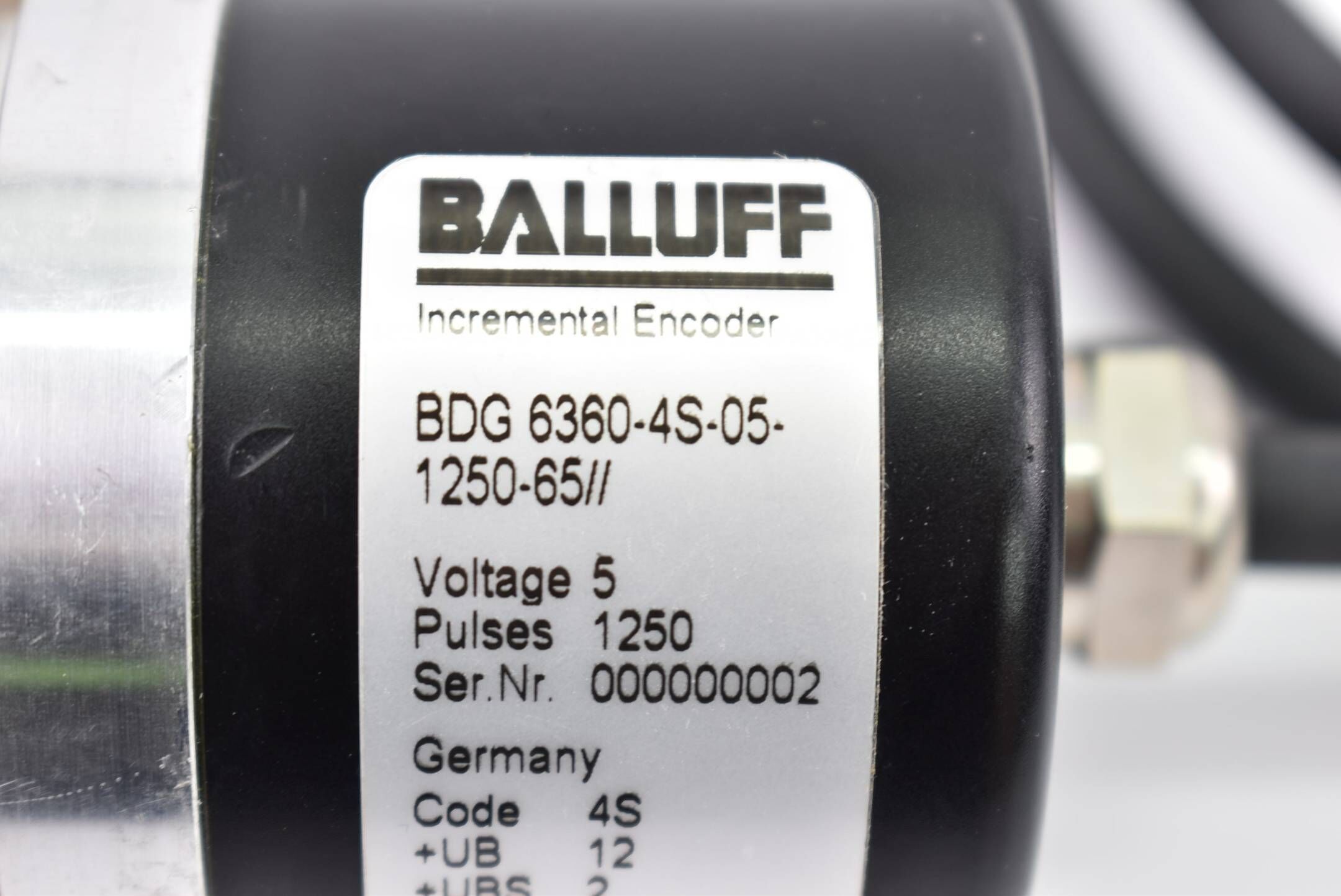 Balluff Incremental Endcoder Drehgeber BDG 6360-4S-05-1250-65