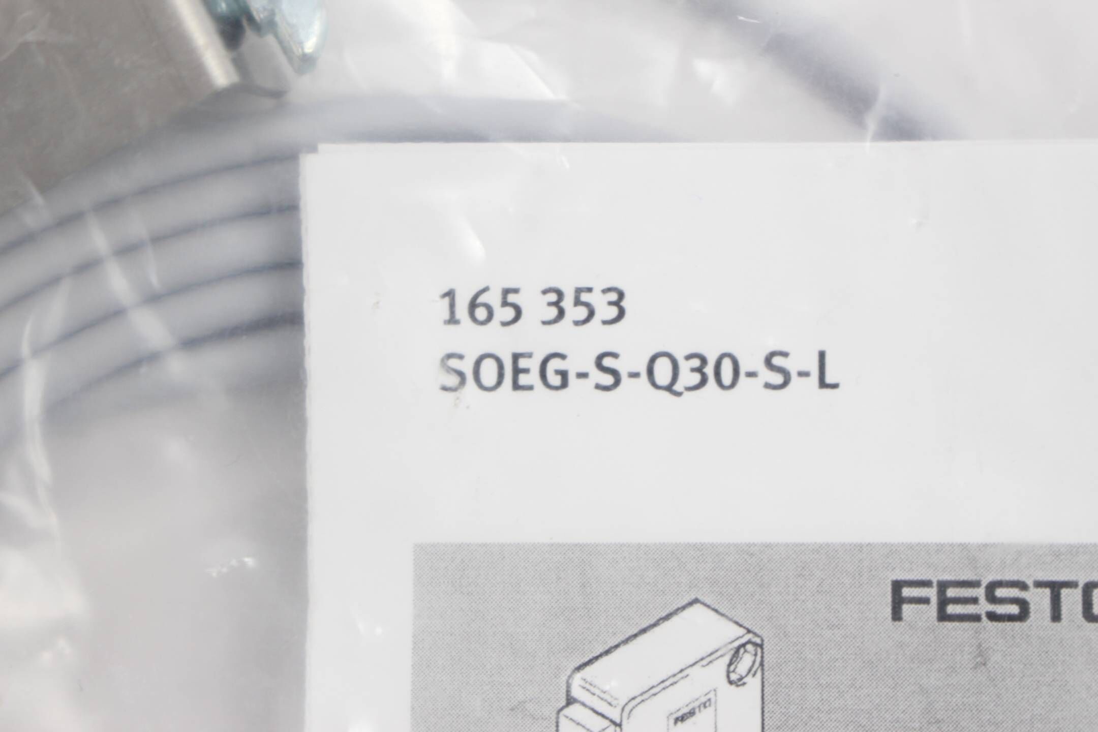 Festo Sender SOEG-S-Q30-S-L ( 165353 ) inkl. SIM-M8-3GD-2,5-PU ( 159420 )