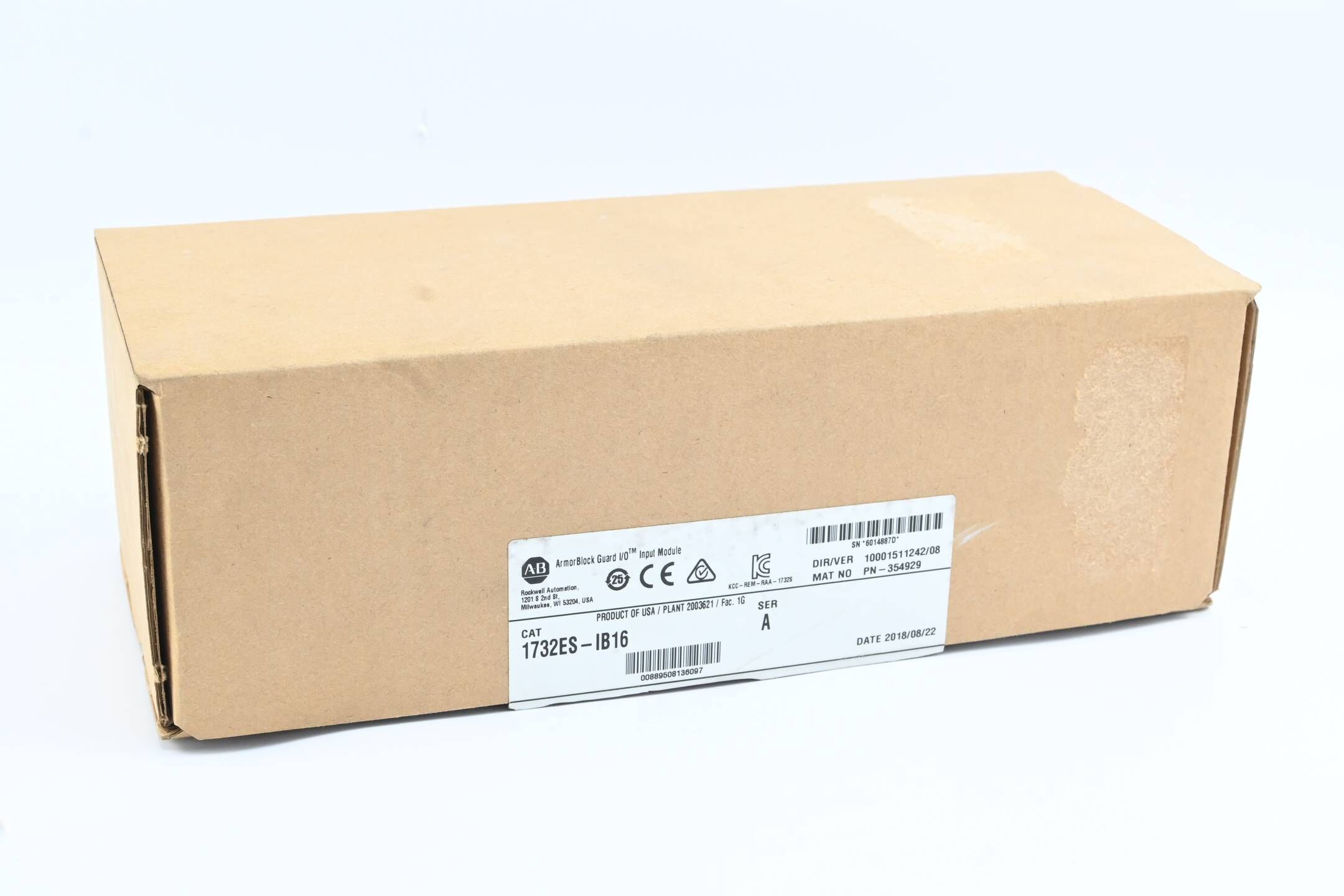 Allen Bradley ArmorBlock Guard I/O Input Module 1732ES-IB16 Ser. A