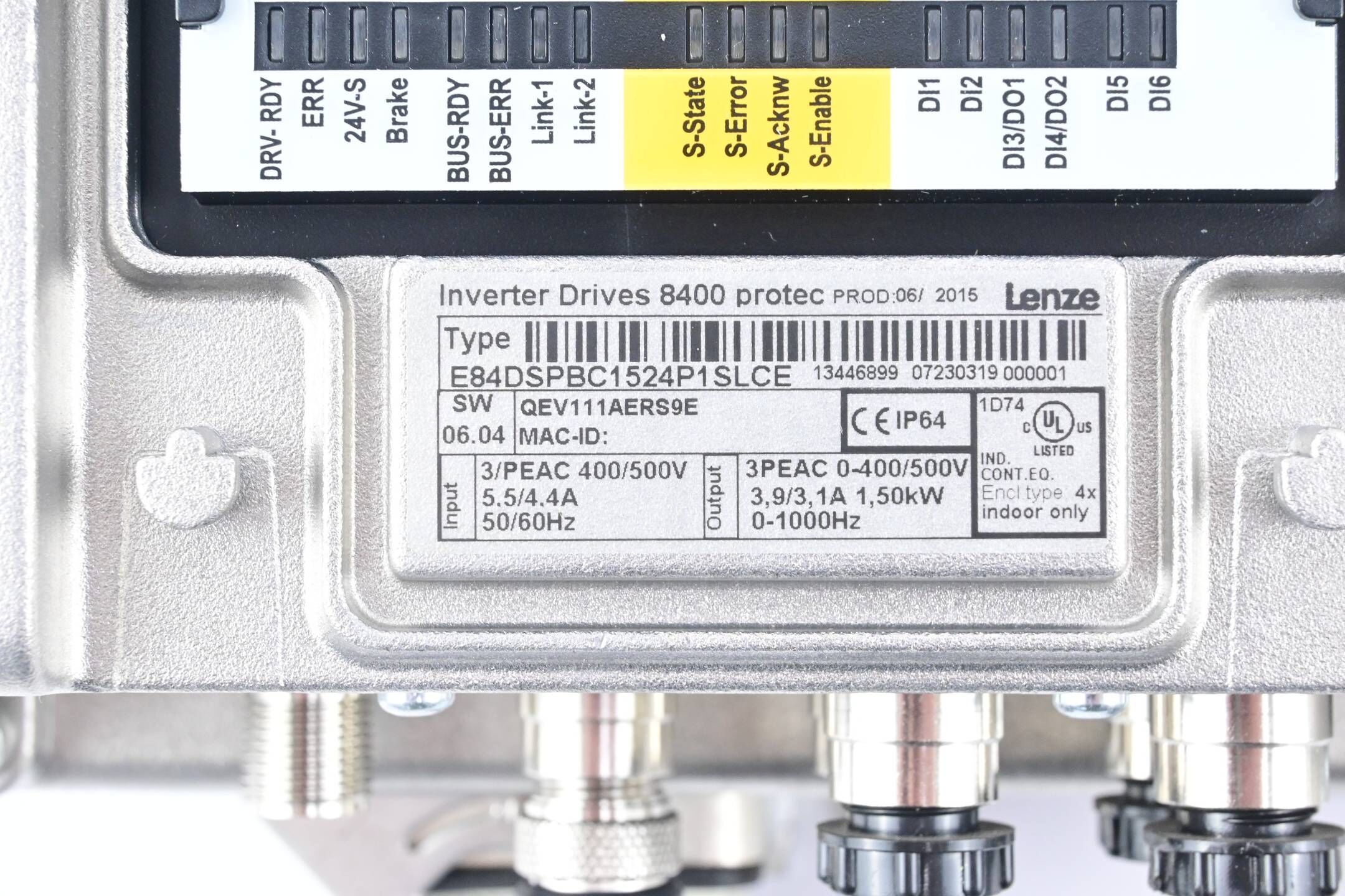 Lenze Inverter Drives 8400 protec E84DSPBC1524P1SLCE