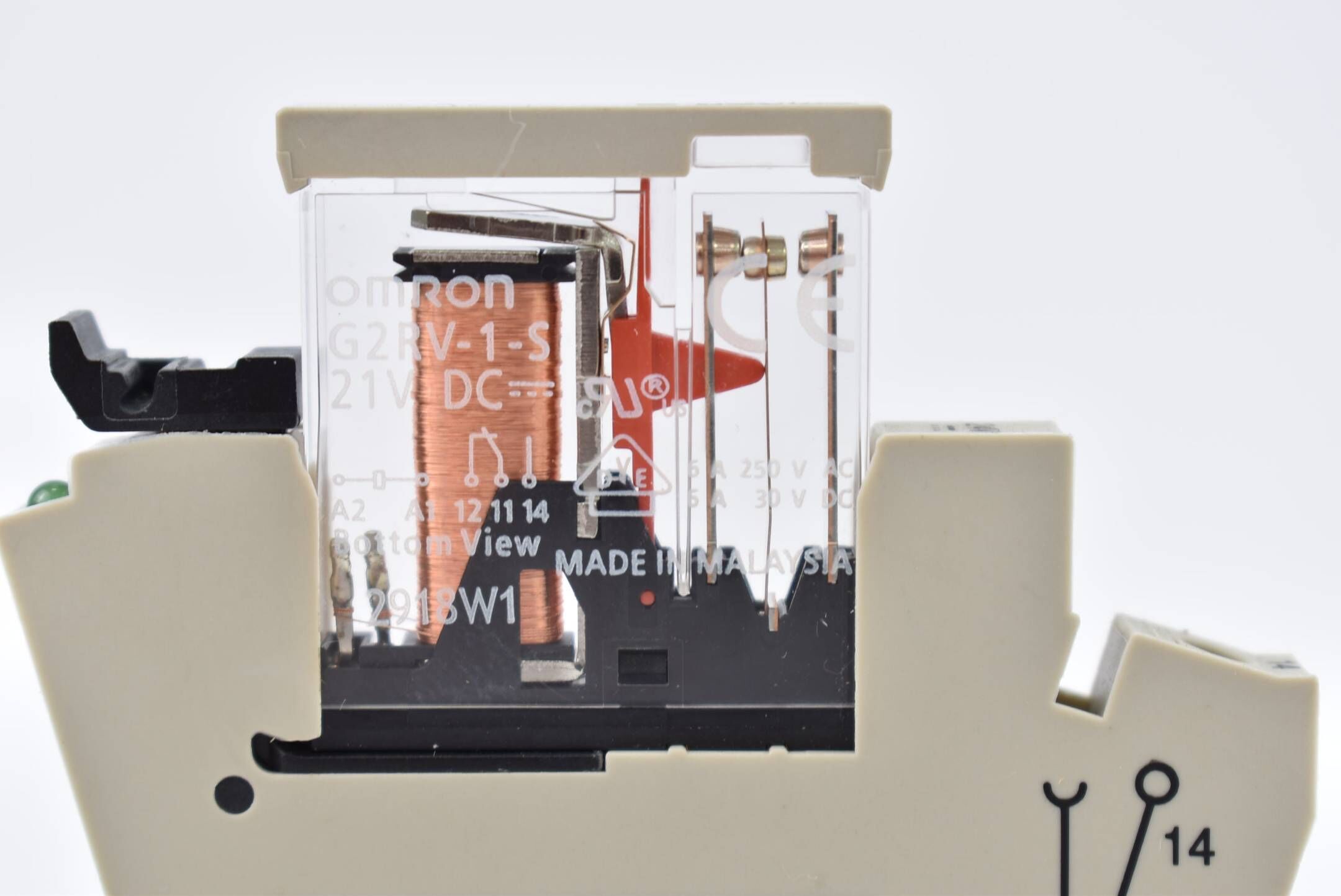 Omron Relais 24VDC G2RV-SL700 inkl. Sockel G2RV-1-S 21VDC