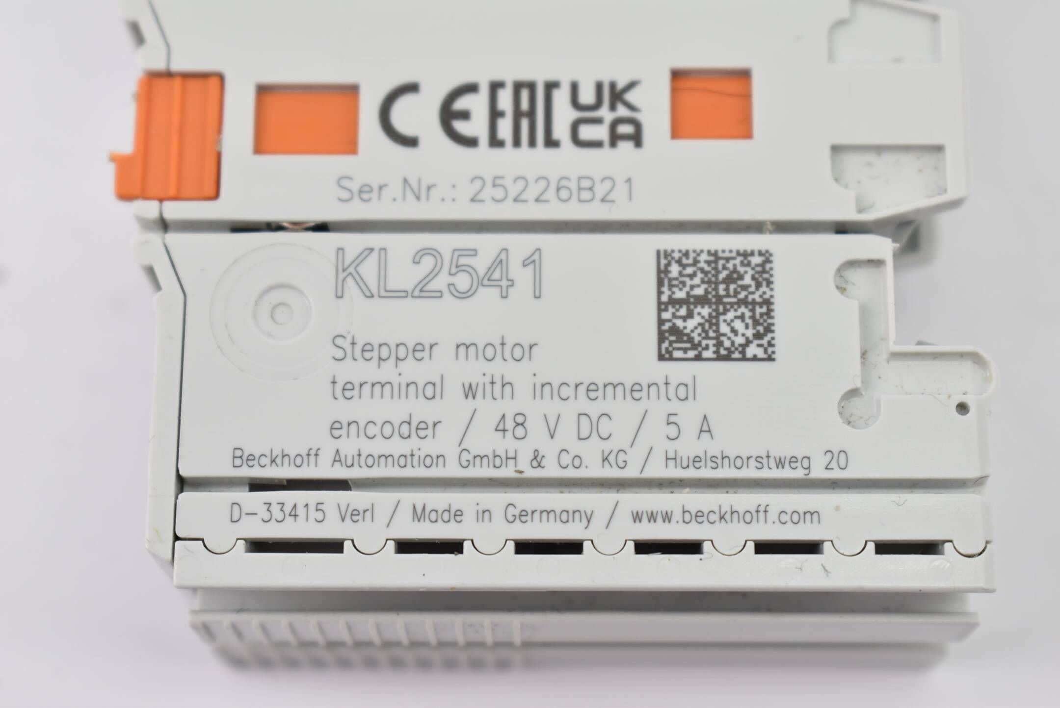 DEFEKT Beckhoff Busklemme 1-Kanal-Motion-Interface 48VDC 5A KL2541 ( KL 2541 )