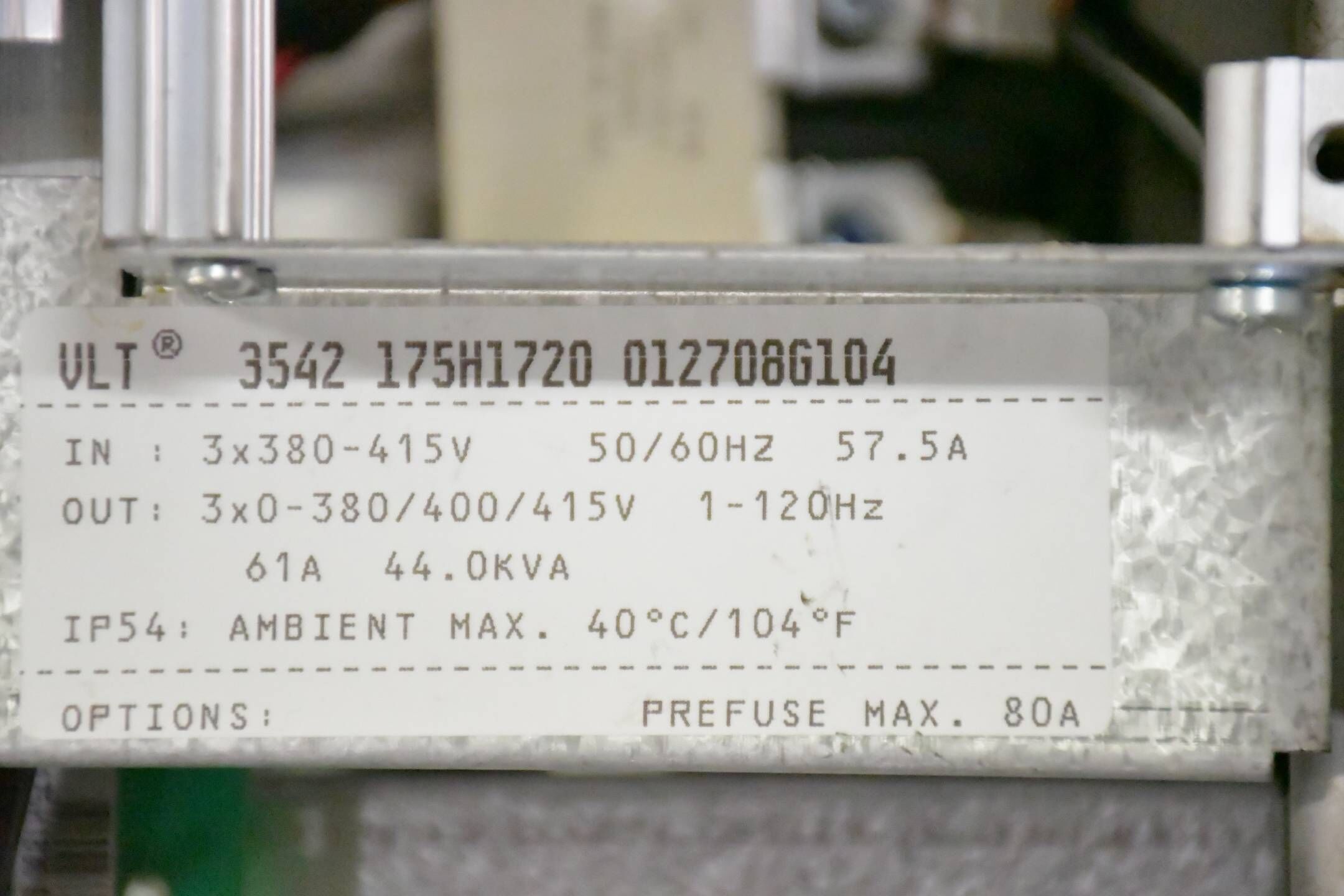 Danfoss VLT® 3500 HVAC Frequenzumrichter 175H1720