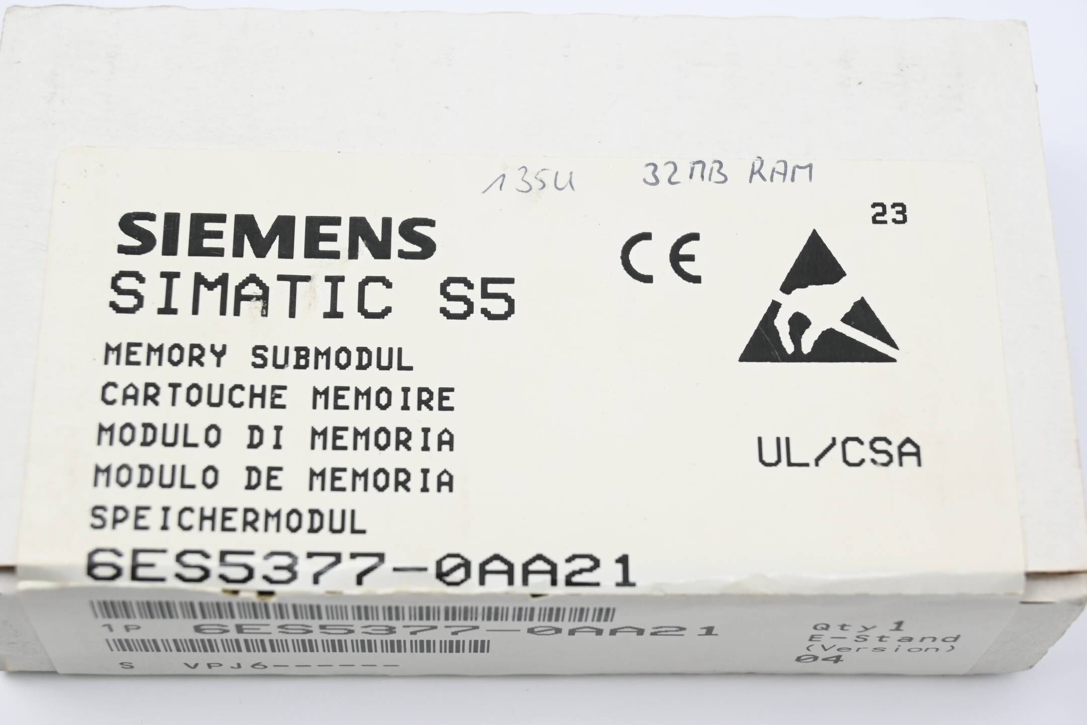 Siemens Simatic S5 Speichermodul 6ES5377-0AA21 ( 6ES5 377-0AA21 )
