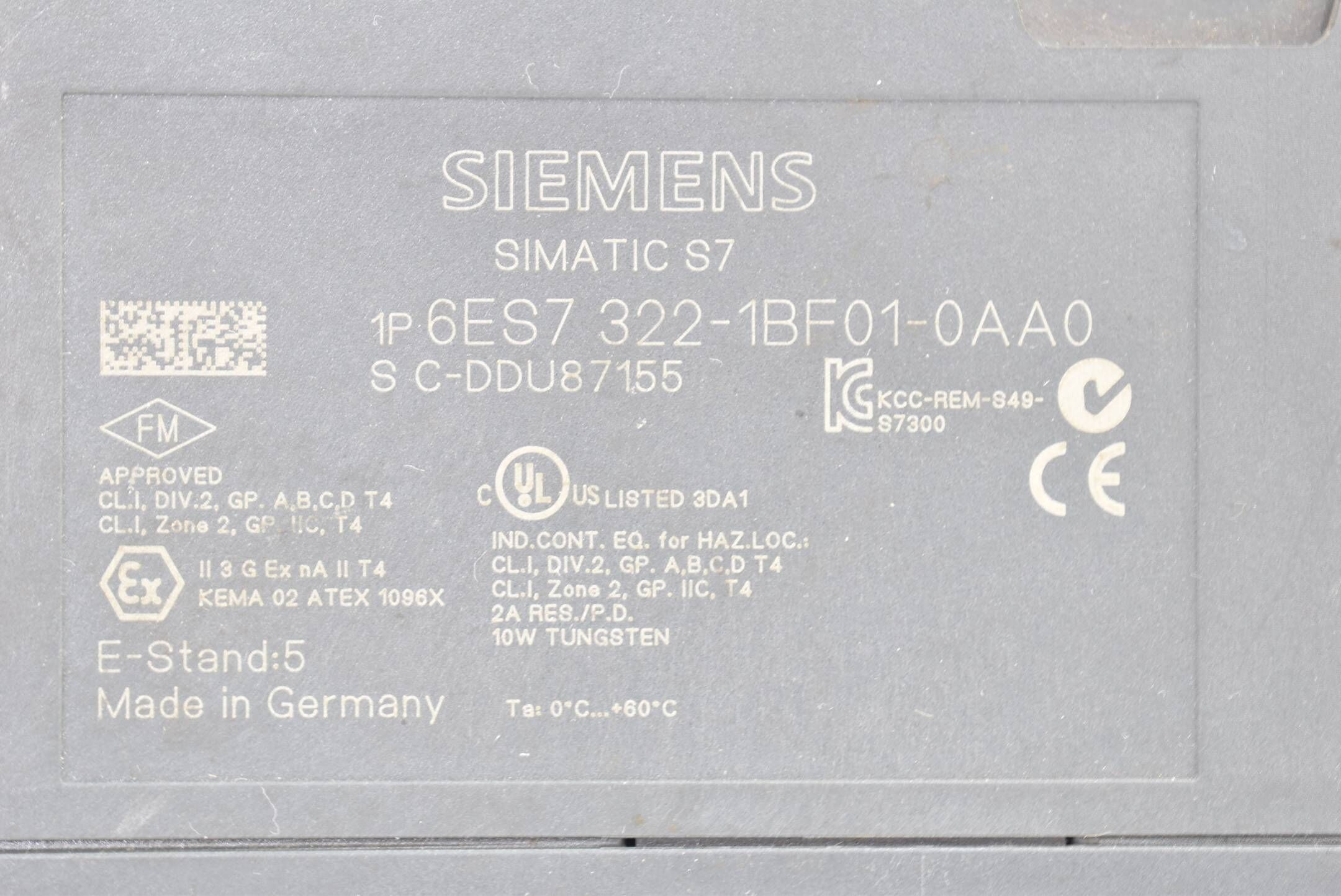 Siemens Simatic S7-300 Digital 6ES7322-1BF01-0AA0 ( 6ES7 322-1BF01-0AA0 )