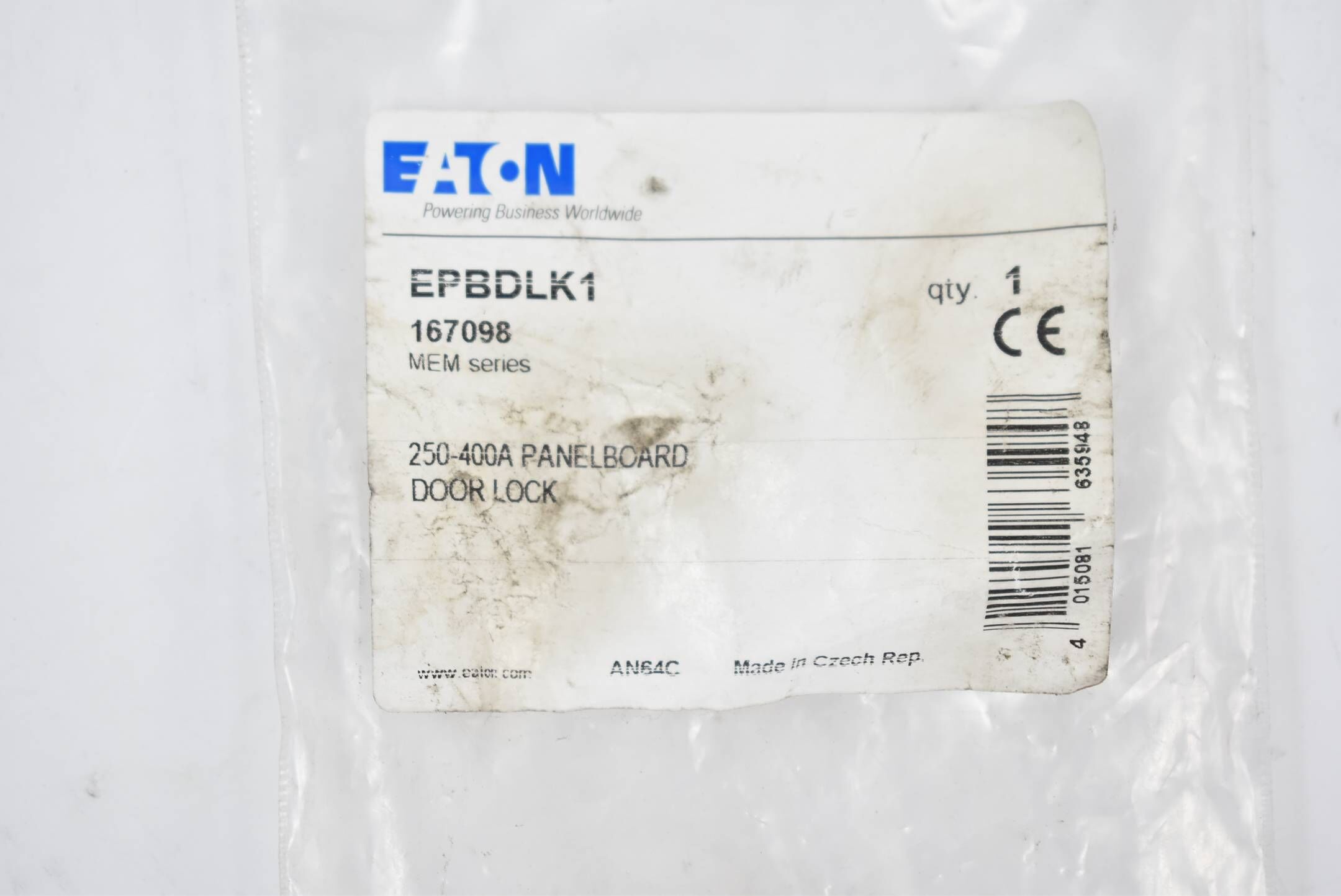 Eaton 250-400A Panelboard Door Lock EPBDLK1 ( 167098 )