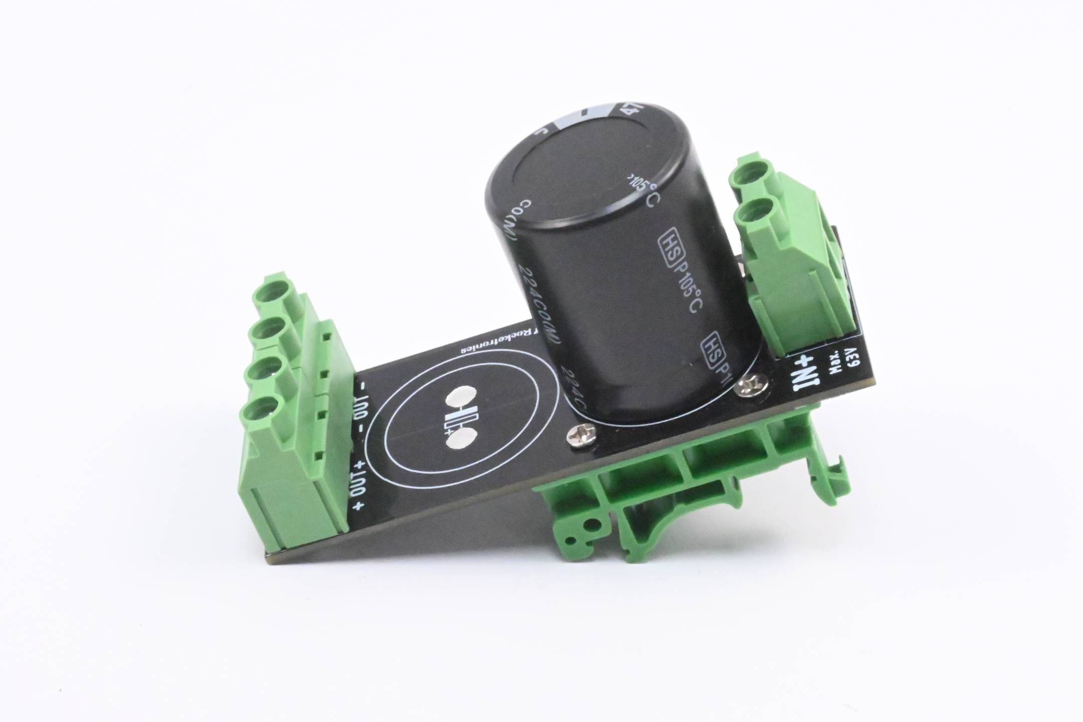 Rocketronics Ladekondensator 4700uF / 63V für Hutschiene