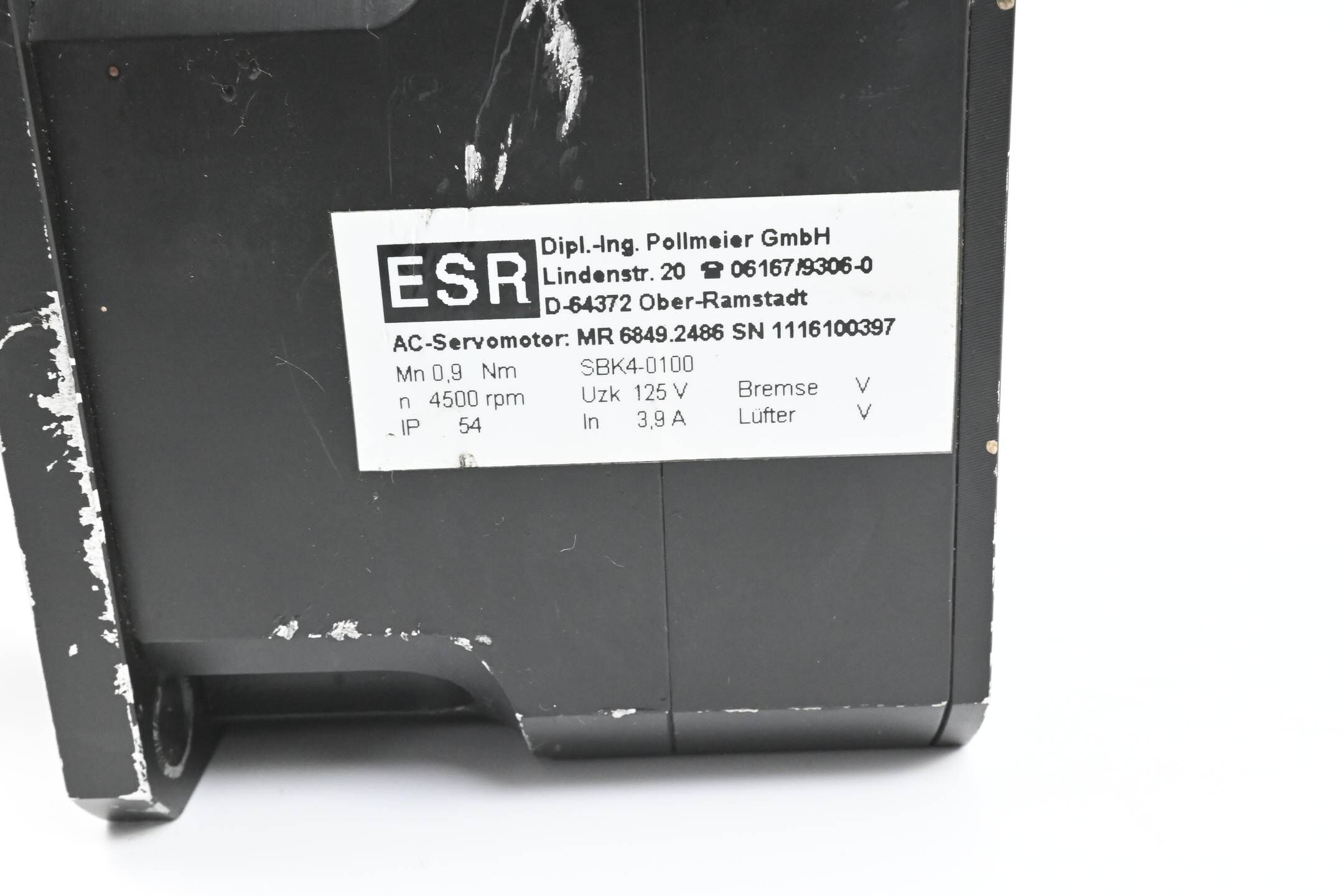 ESR Pollmeier AC Servomotor MR 6849.2486 ( SBK4-0100 )