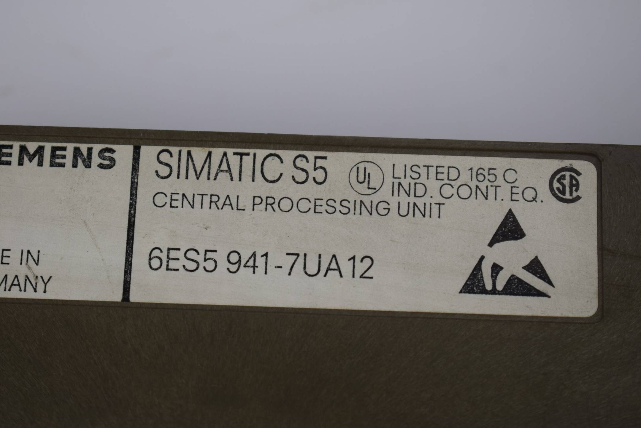 Siemens simatic S5 CPU941 6ES5 941-7UA12 ( 6ES5941-7UA12 )