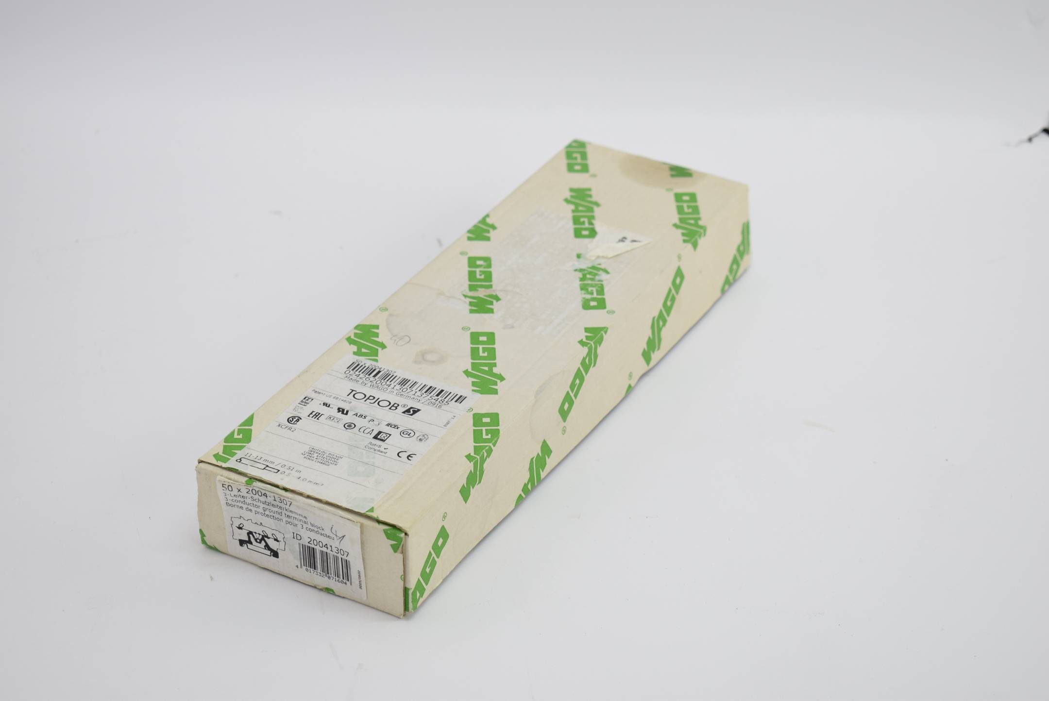 40x Wago 3-Leiter-Schutzleiterklemme 2004-1307 ( 20041307 )