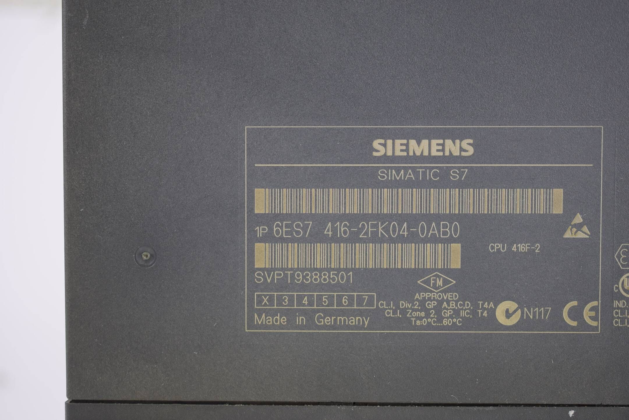 Siemens simatic S7-400 CPU 416F-2 6ES7 416-2FK04-0AB0 (6ES7416-2FK04-0AB0) E2