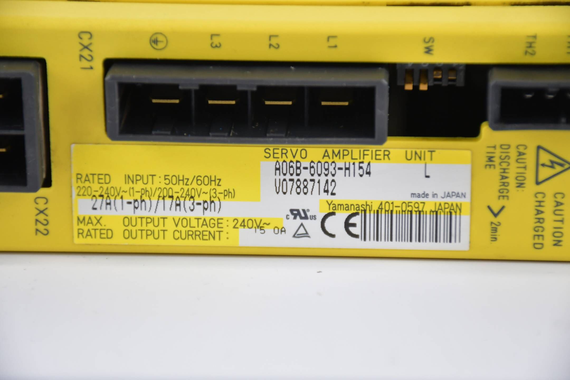 Fanuc LTD. beta servo Amplifier Drive SVU-80 MDL SVU-80 A06B-6093-H154 L
