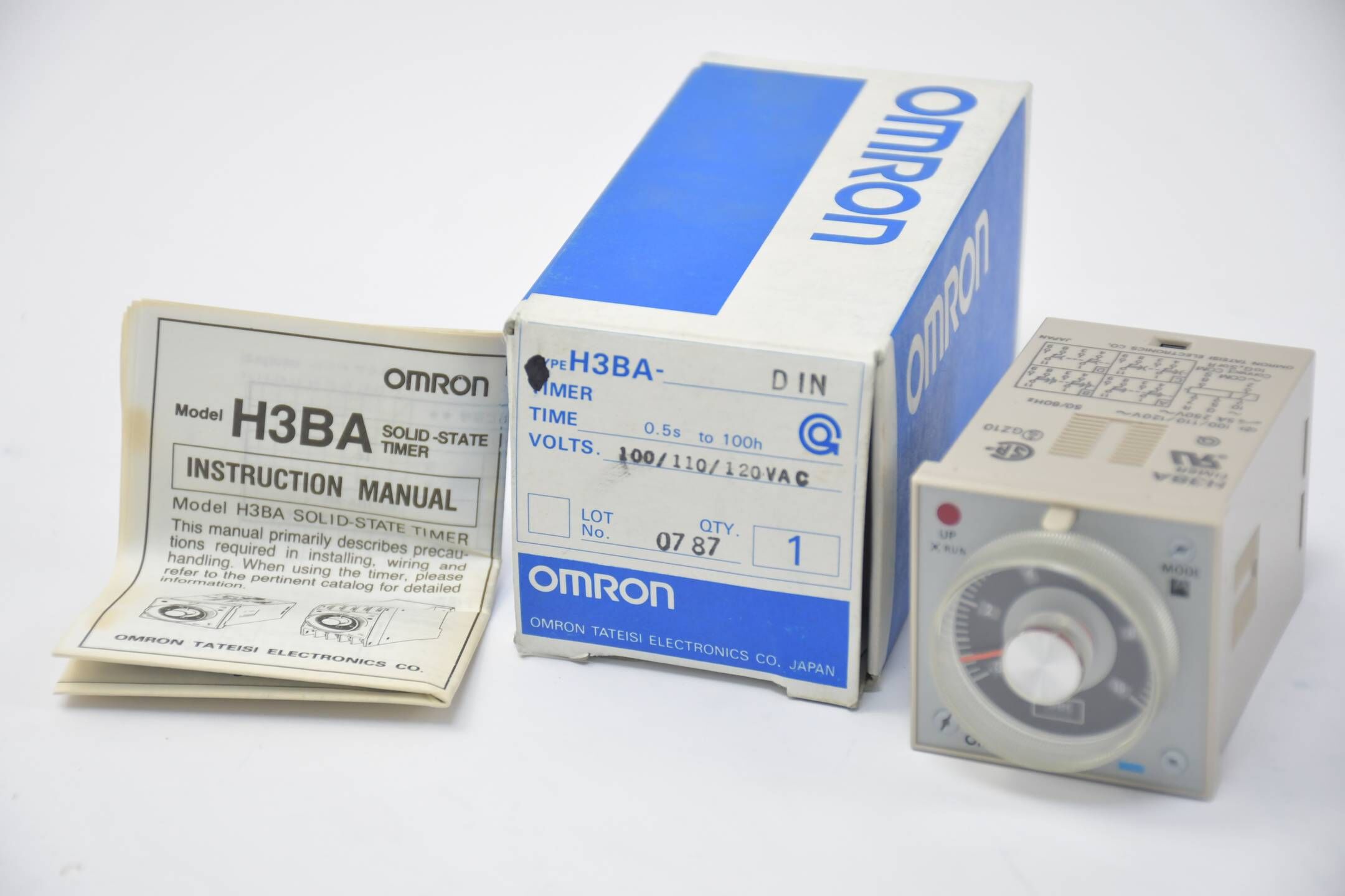 Omron Timer 0.5 to 100h / 100/110/120VAC ( H3BA-DIN )