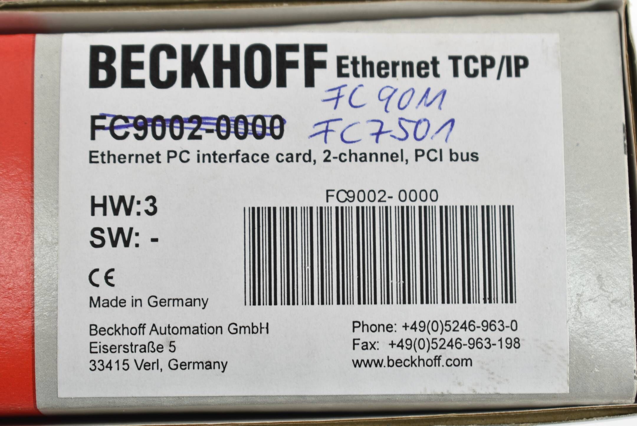 Beckhoff sercor-II-Master-Einsteckkarte 1 Kanal PCI FC7501 ( FC 7501 )