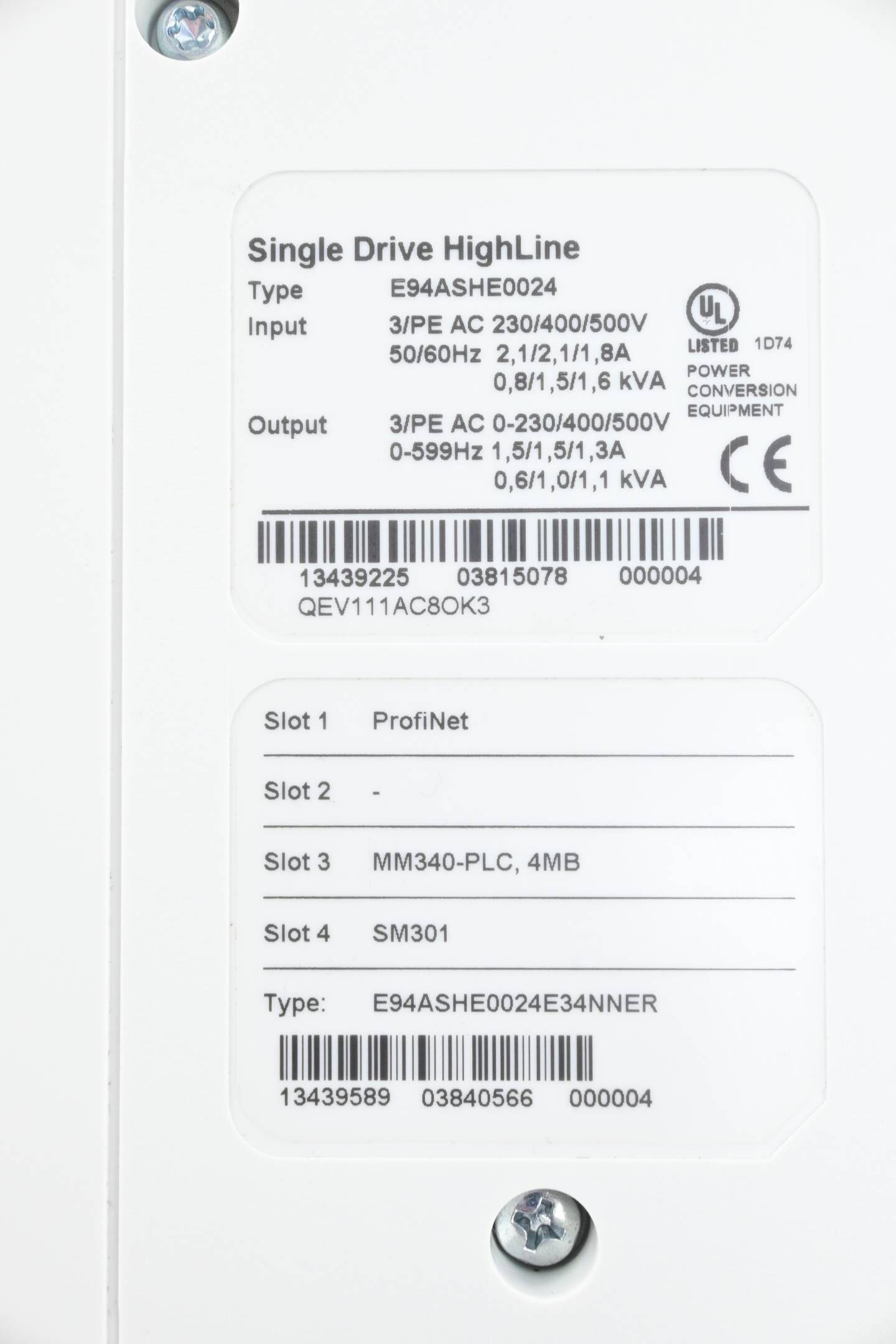 Lenze Single Drive HighLine E94ASHE0024 ( E94ASHE0024E34NNER )
