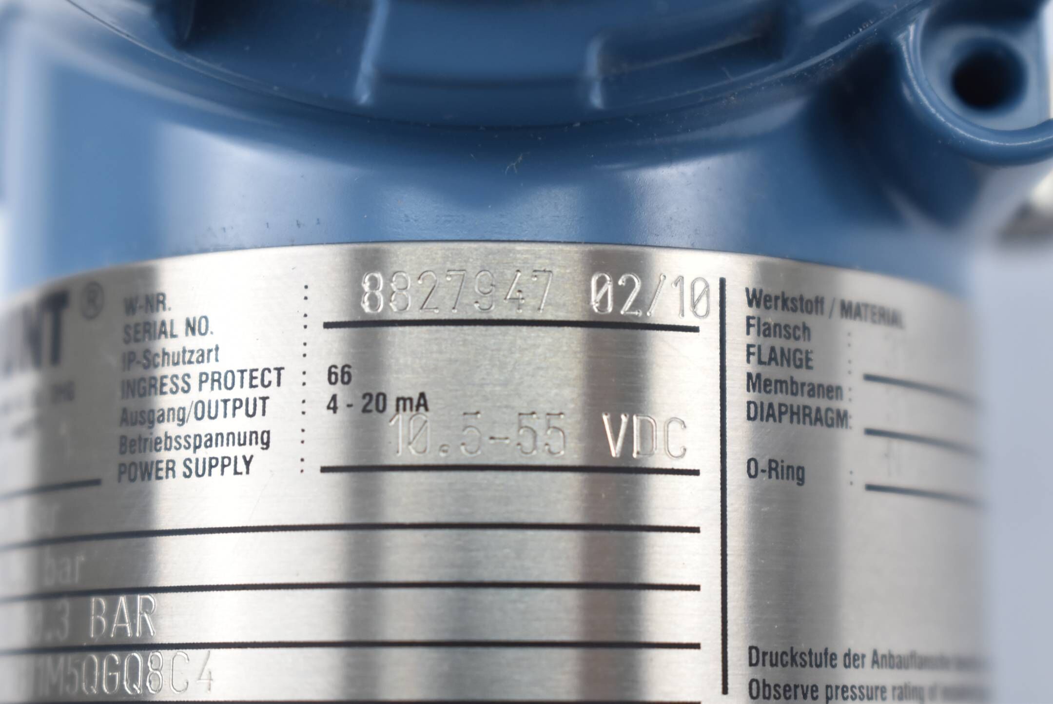 Rosemount Messdruckumformer BAS97ATEX1089X ( 10,5-55VDC 4-20mA 0,9W )