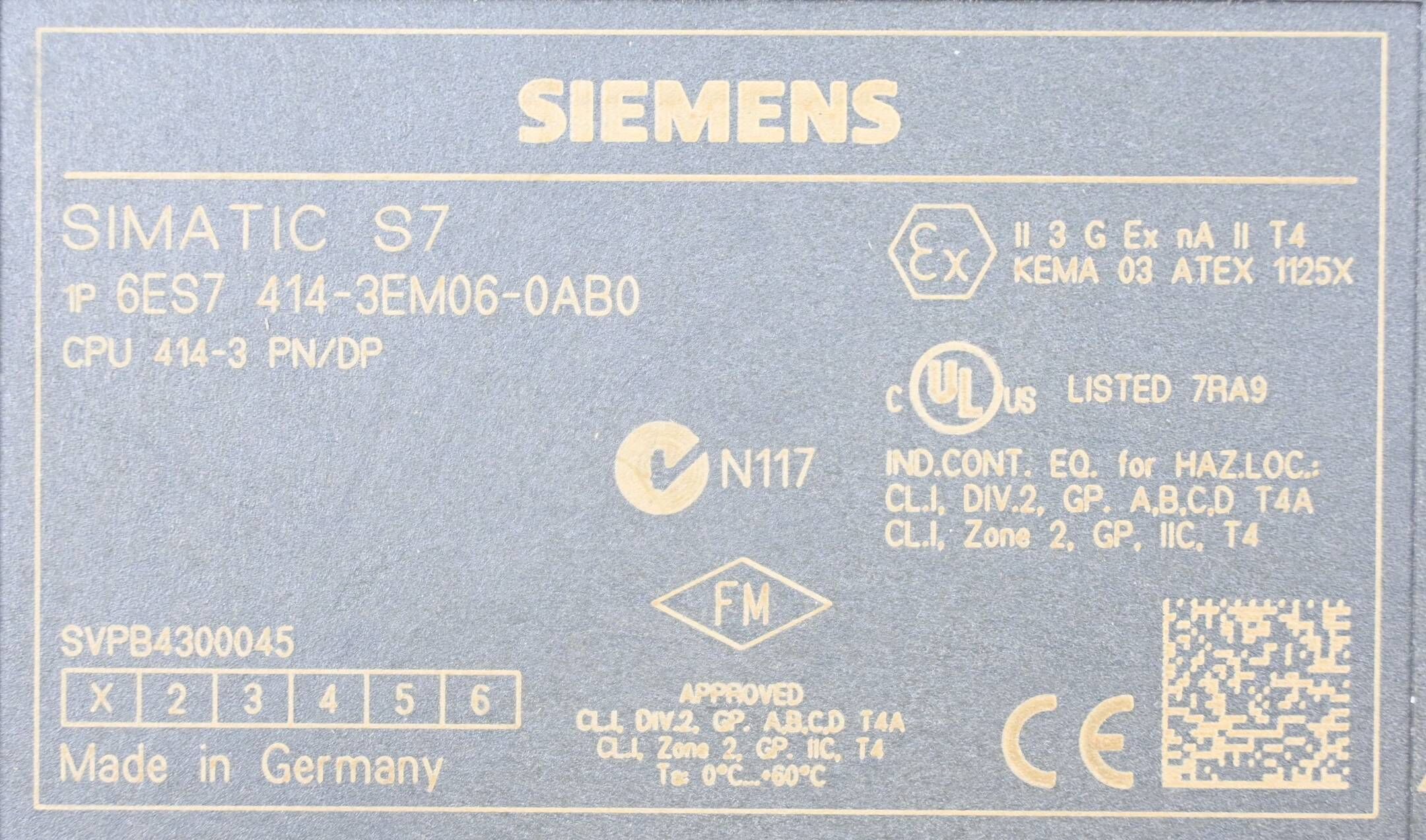 Siemens Simatic S7-400 CPU 6ES7414-3EM06-0AB0 ( 6ES7 414-3EM06-0AB0 ) E1