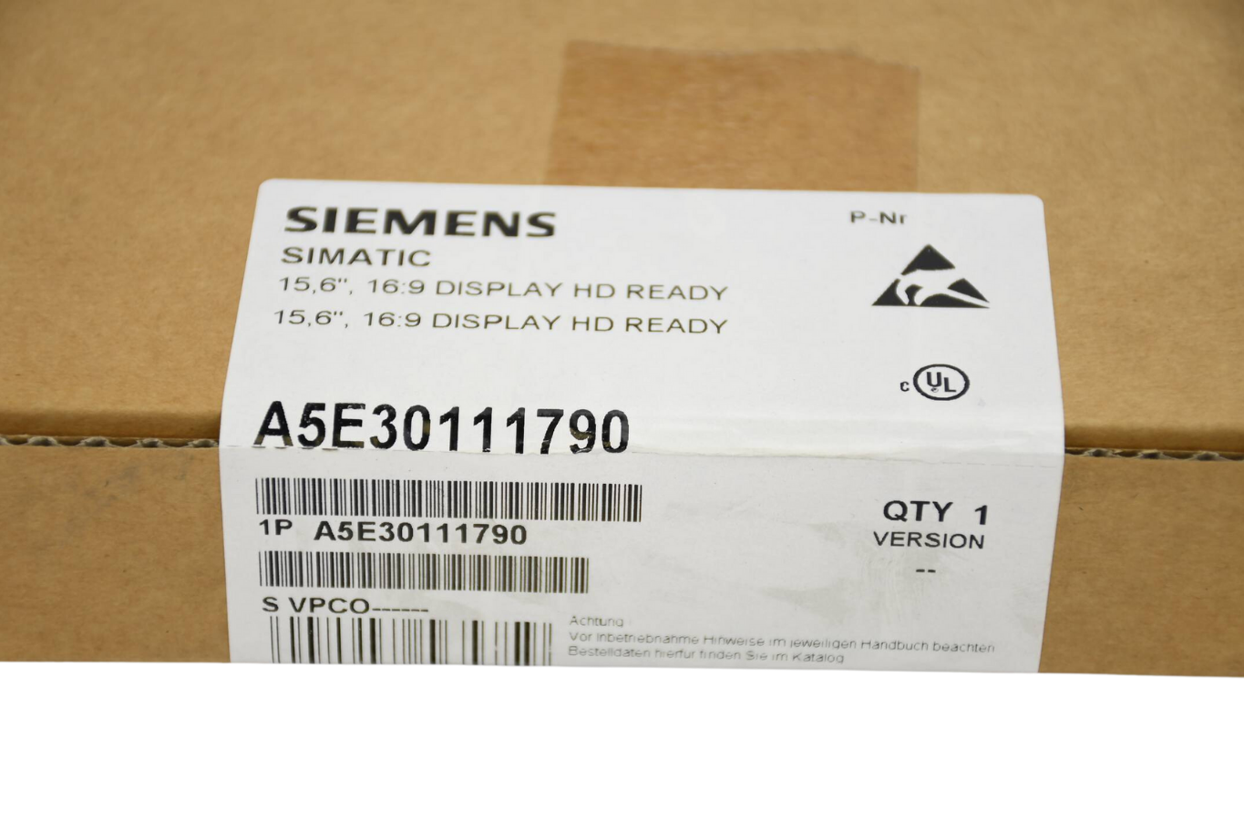 Siemens simatic PG 15.6", 16:9 Display HD Ready A5E30111790