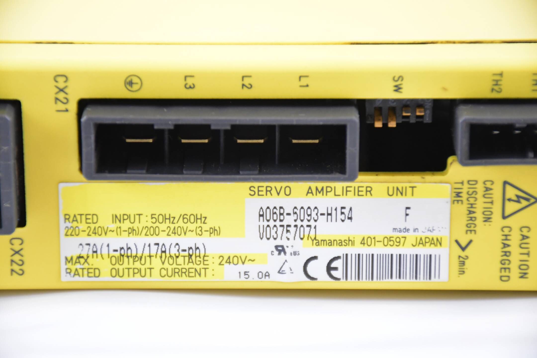 Fanuc LTD. beta servo Amplifier Drive MDL SVU-80 A06B-6093-H154 Ver F