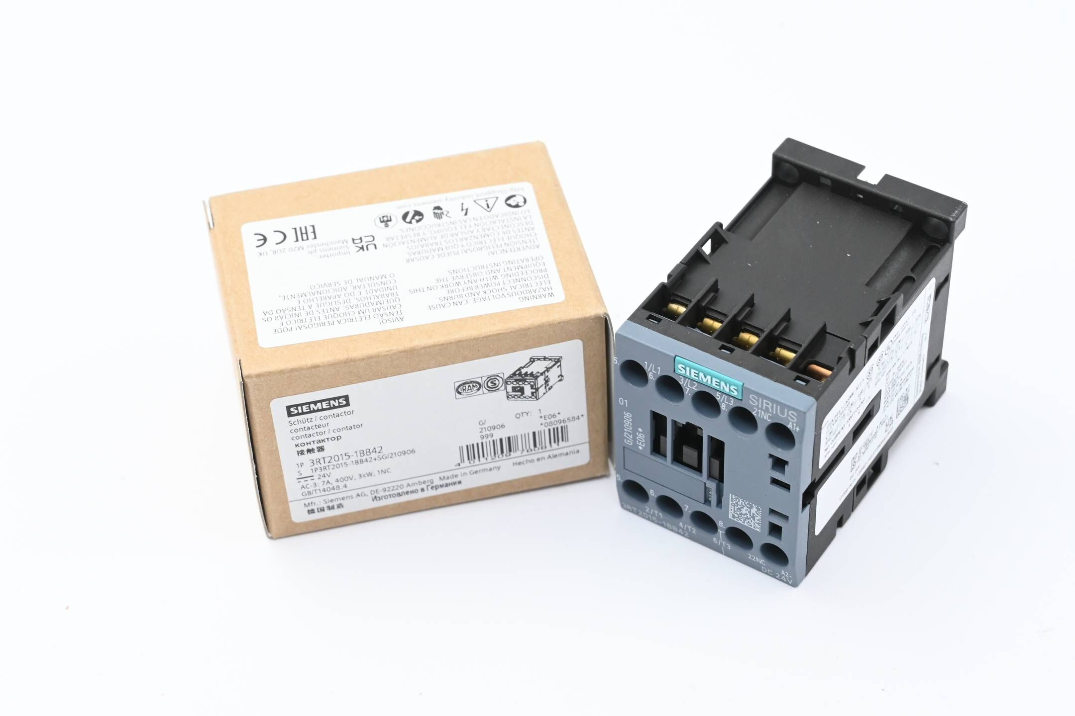 Siemens Leistungsschütz 3-polig 3RT2015-1BB42 ( 3RT2 015-1BB42 )