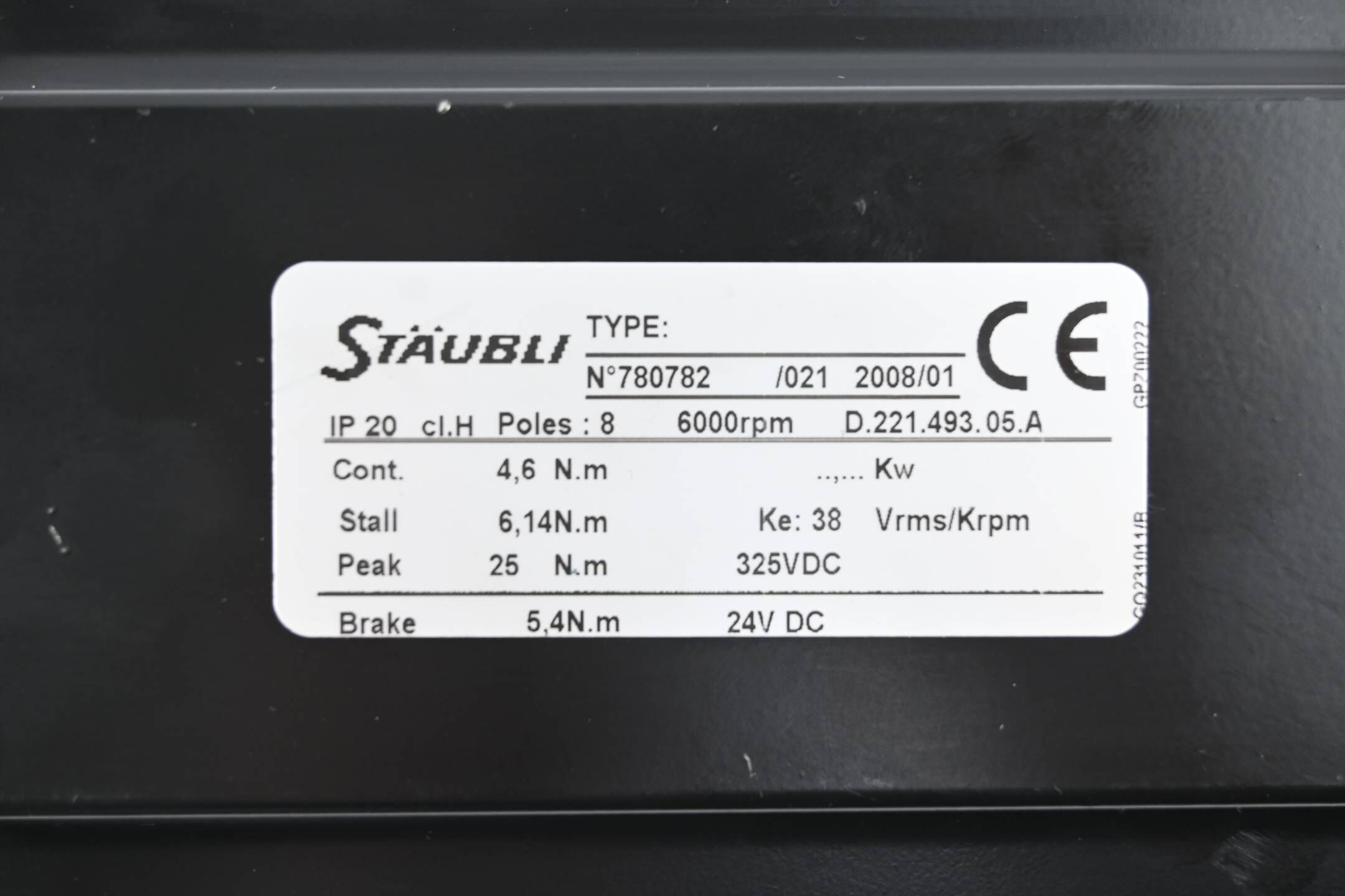 Stäubli Servomotor N°780782 ( D.221.493.05.A ) inkl. Heidenhain 524536-04