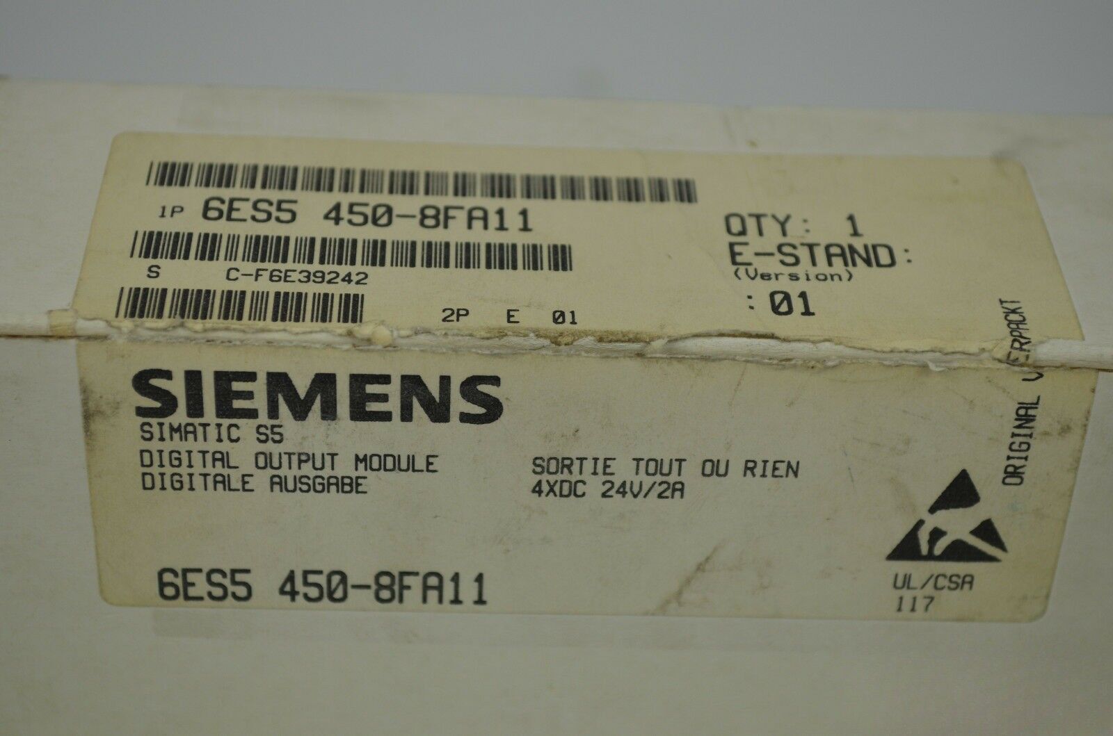 Siemens simatic S5 Digitale Ausgabe 6ES5 450-8FA11 ( 6ES5 450-8FA11 ) E01