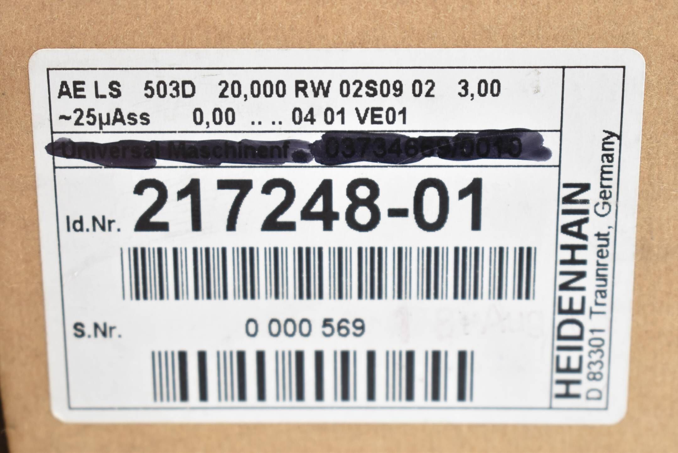 Heidenhain Abtastkopf AE LS 503 D ( LS503D ) ( 217248-01 ) 