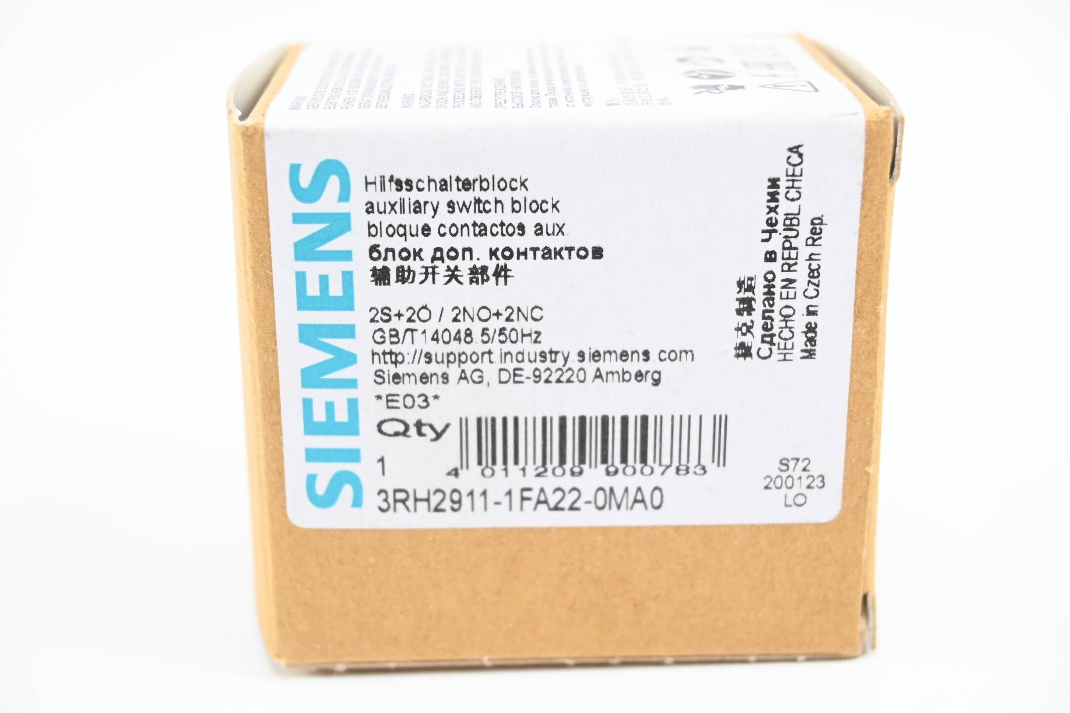 Siemens Hilfsschalterblock 3RH2911-1FA22-0MA0 ( 3RH2 911-1FA22-0MA0 )