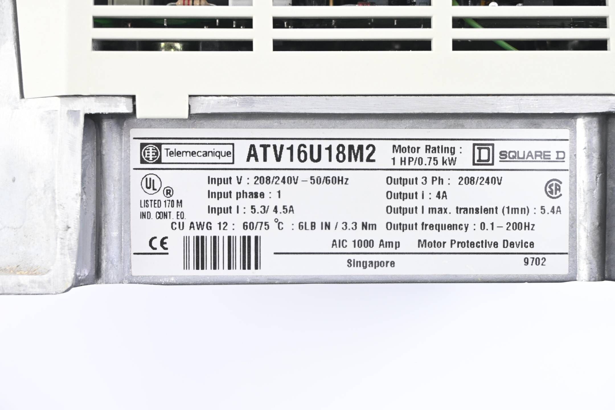 Telemecanique Altivar 16 Frequenzumrichter ATV16U18M2