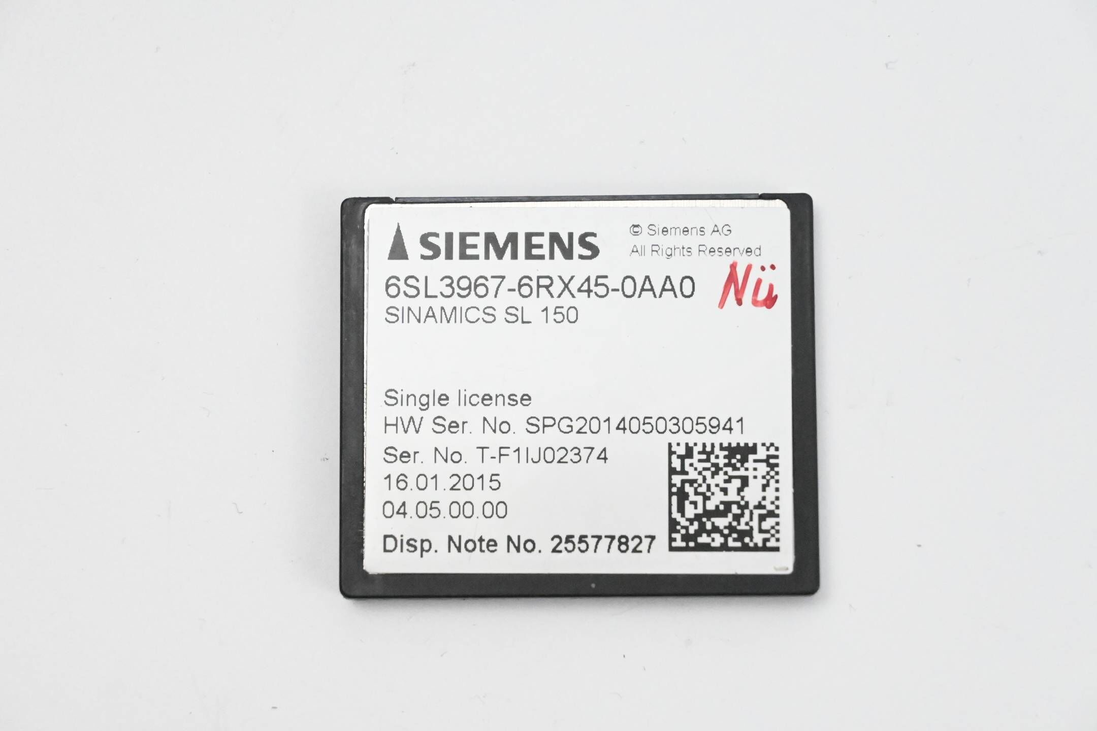 Siemens Sinamics SL150 Speicherkarte 6SL3967-6RX45-0AA0 ( 6SL3 967-6RX45-0AA0 )