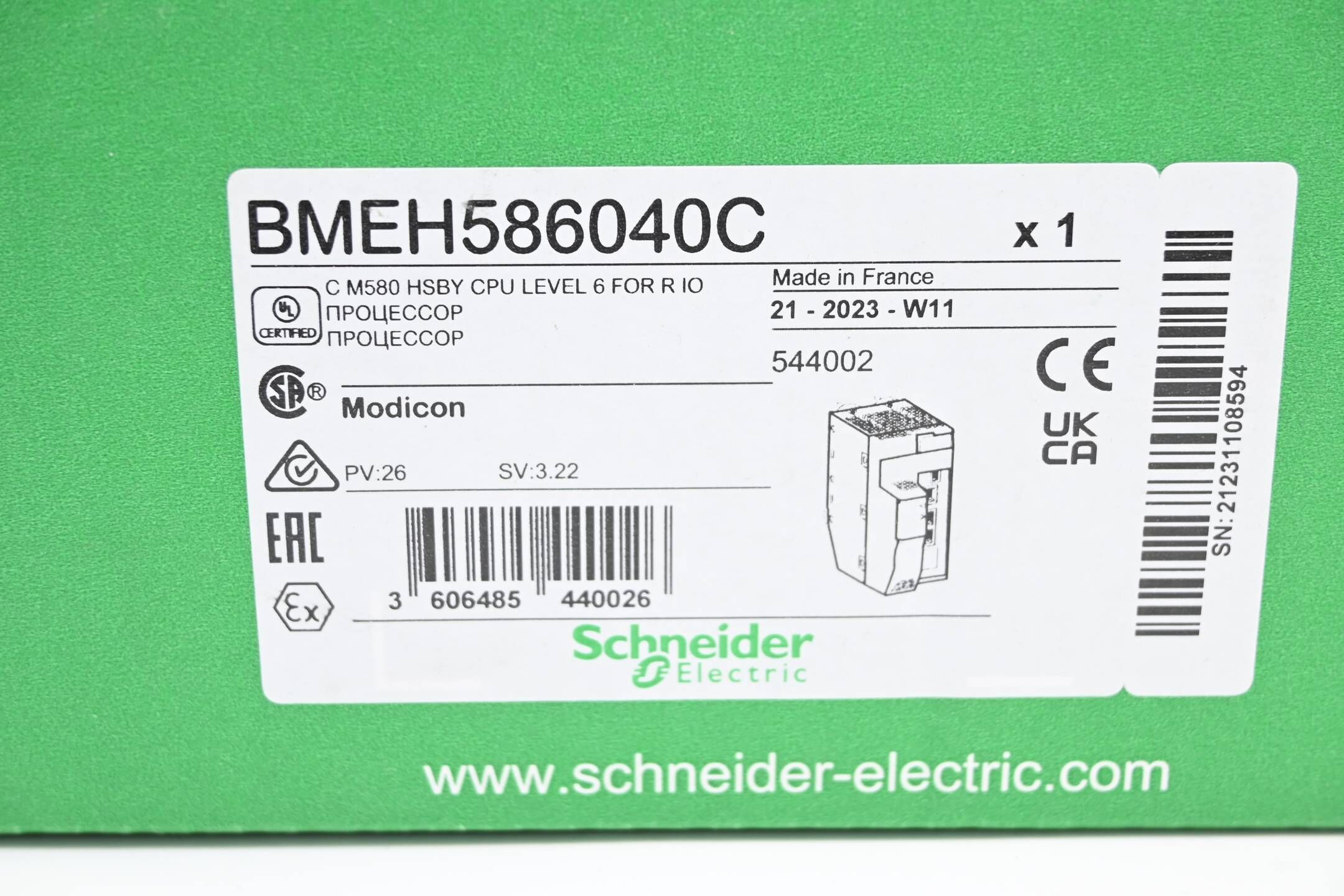 Schneider Electric Modicon M580 HSBY-CPU-Modul BMEH586040C ( 544002 )